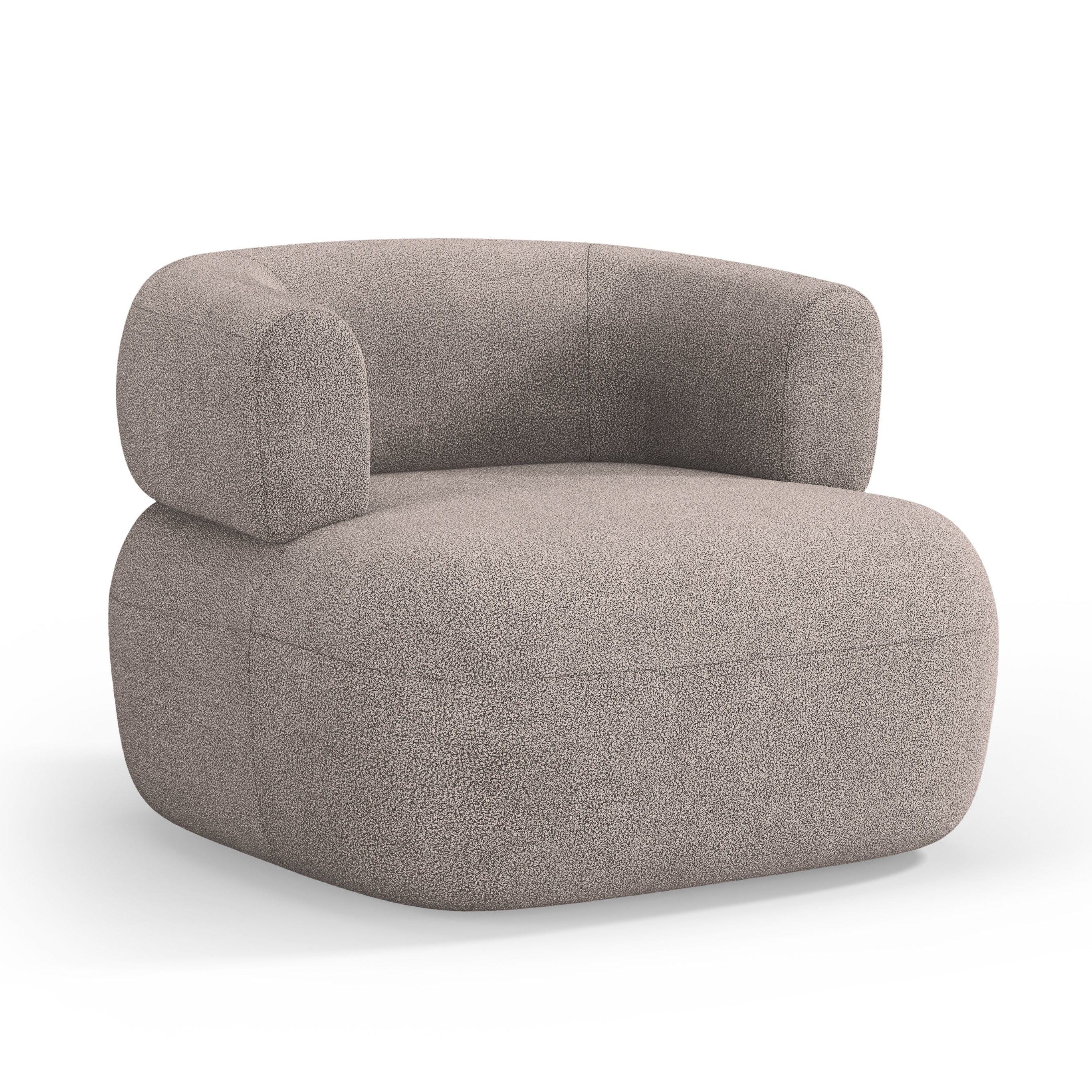 JENNY Armchair in Light Brown Boucle [ewelina] [Amelia spr]
