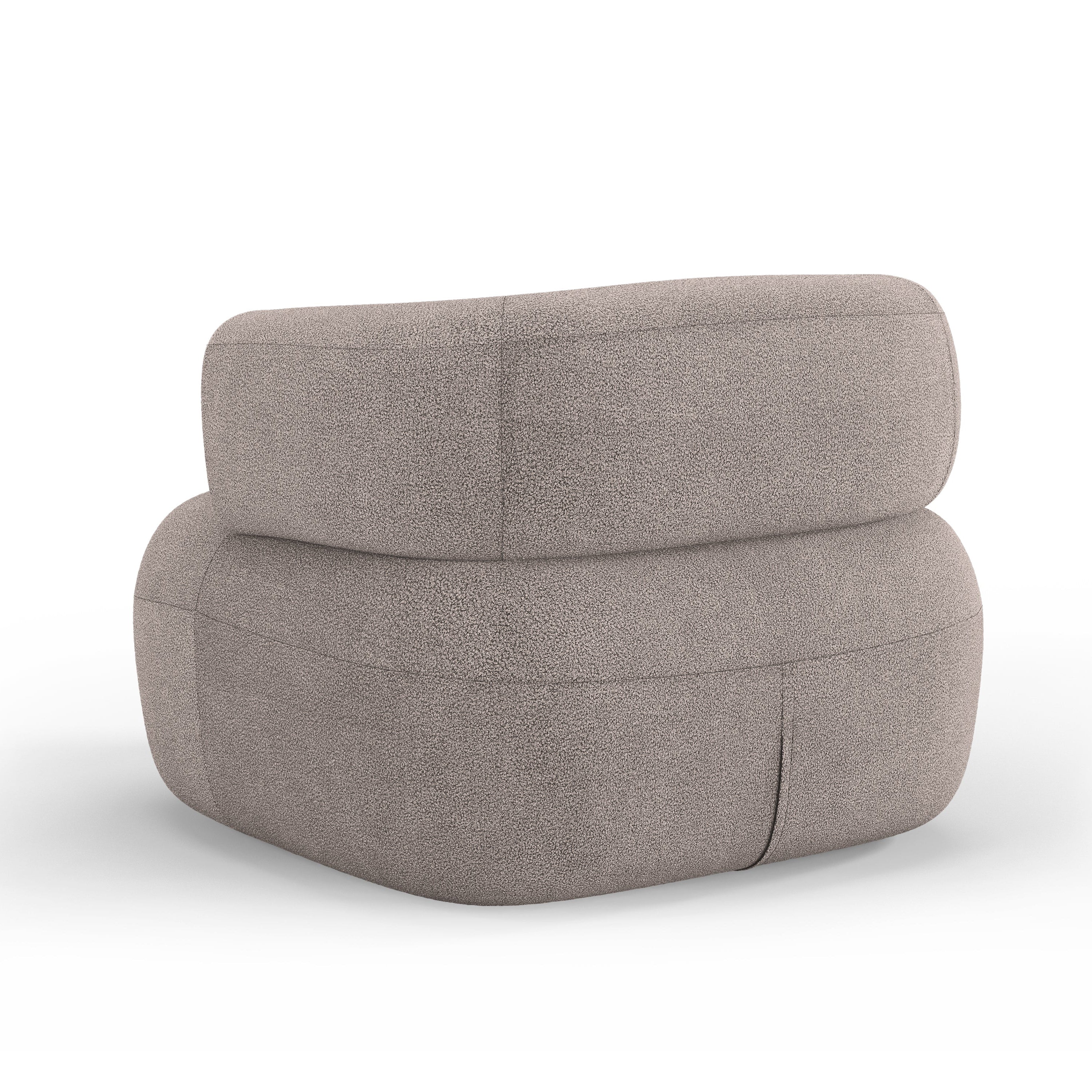 JENNY Armchair in Light Brown Boucle [ewelina] [Amelia spr]