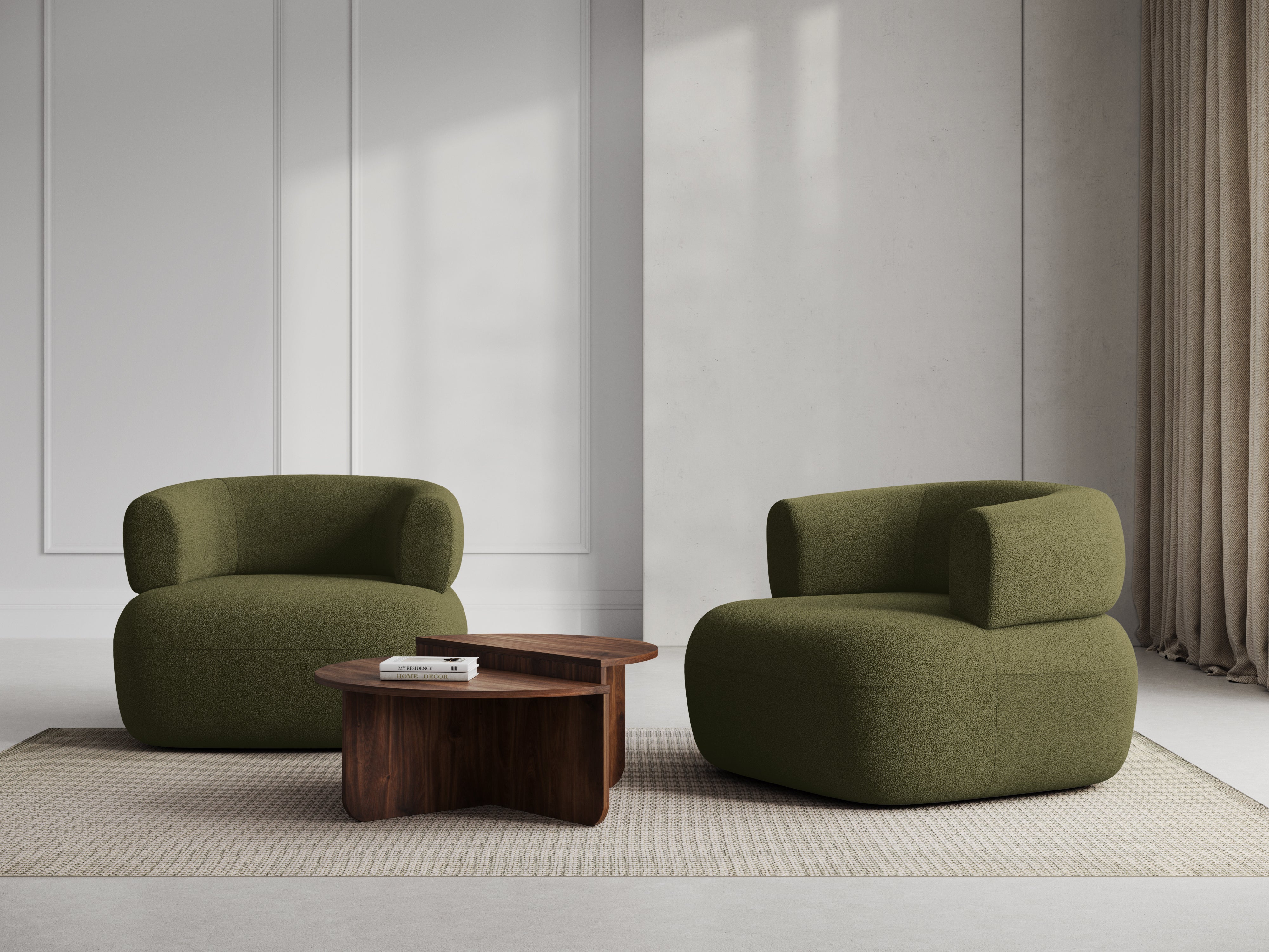 Fauteuil JENNY groene boucle [ewelina] [Amelia spr]
