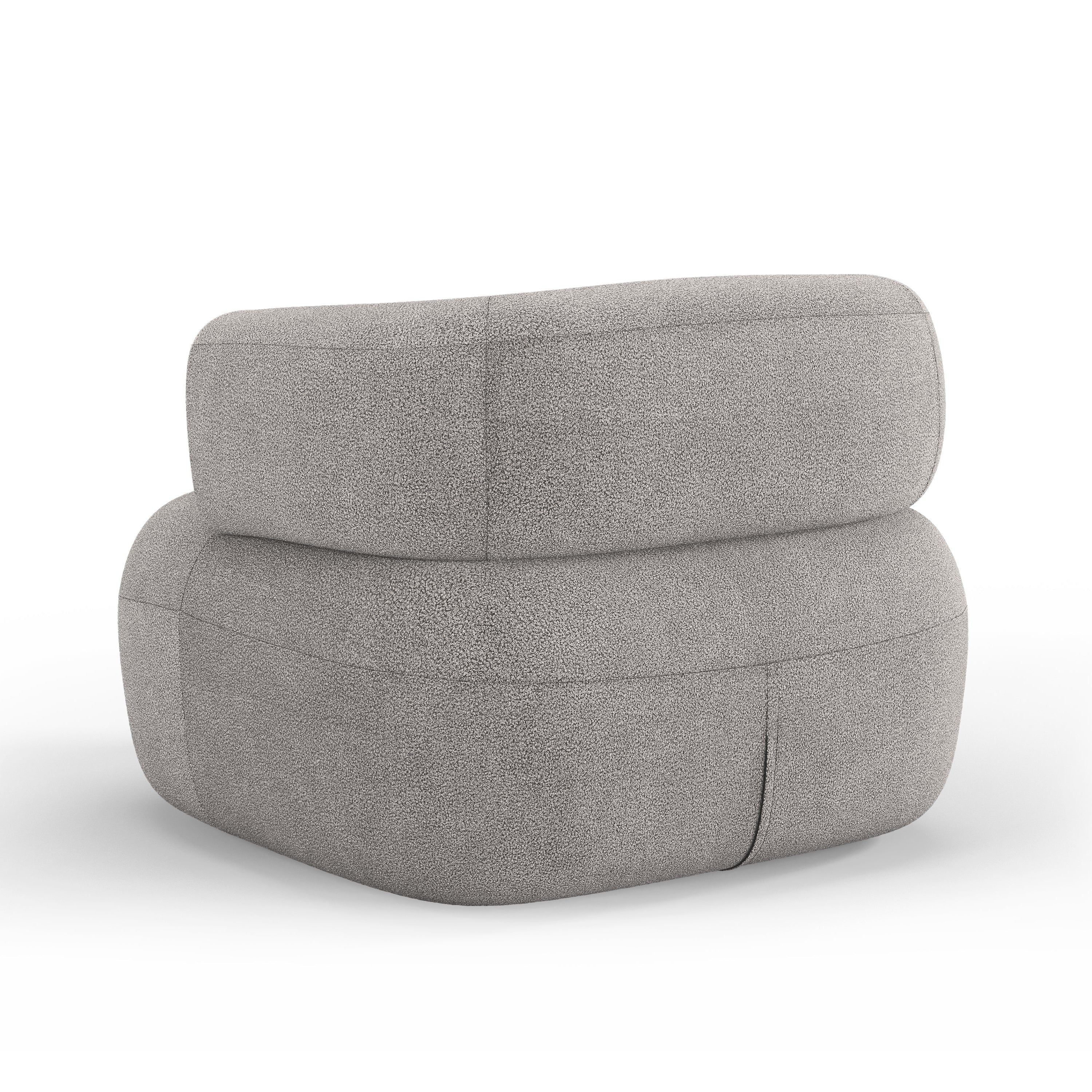 JENNY Light Gray Boucle Armchair [ewelina] [Amelia spr]
