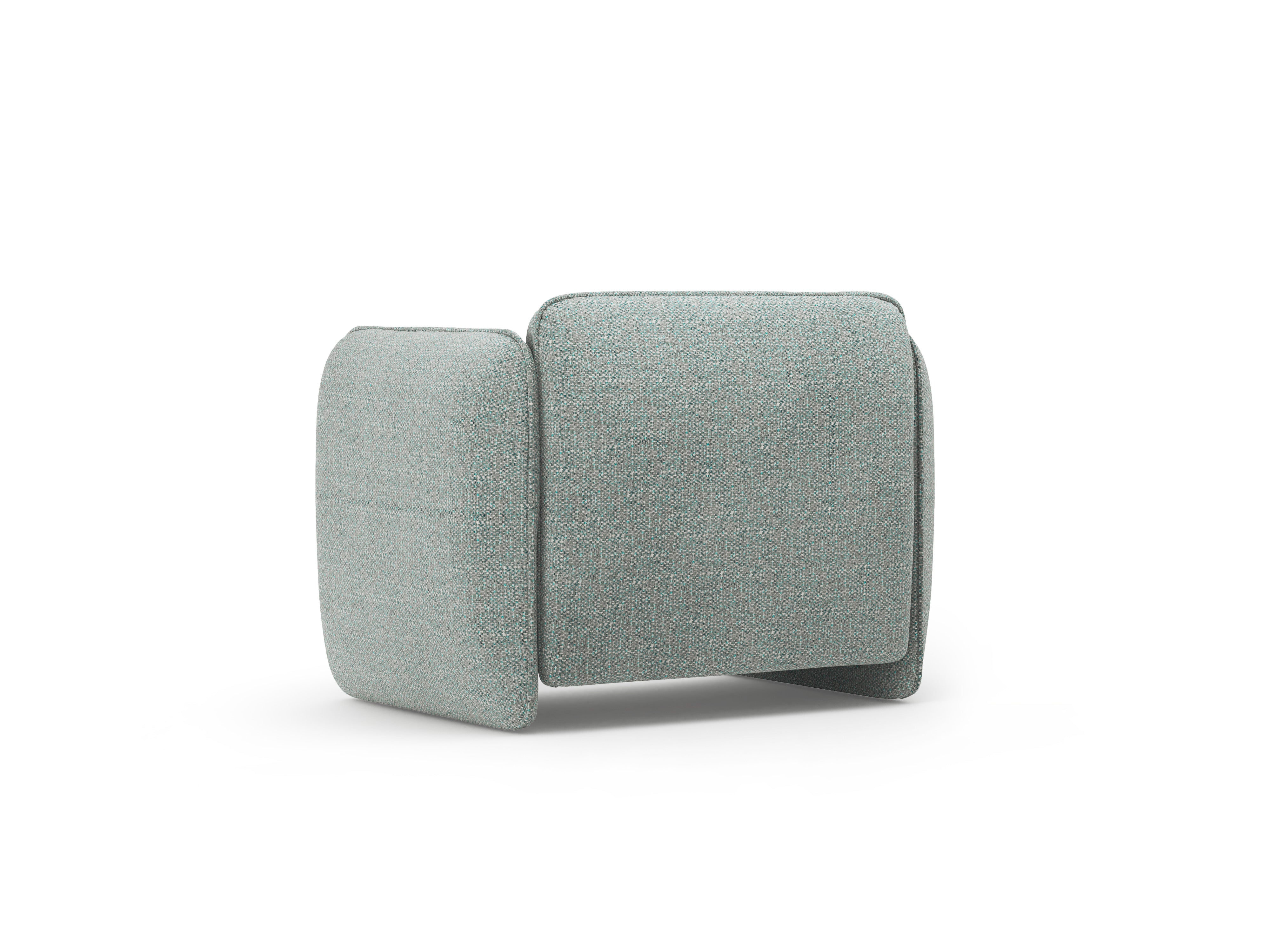 Fauteuil GEORGIA gedempt blauw chenille