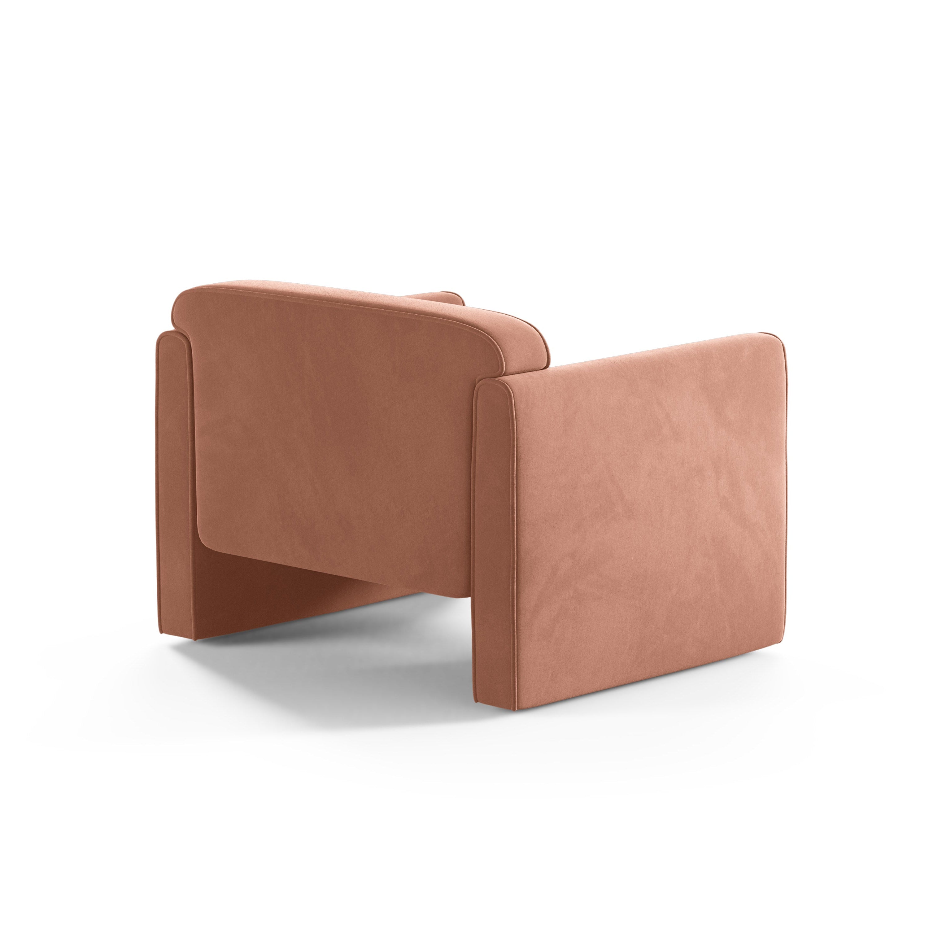 Fluwelen fauteuil ABBY roze