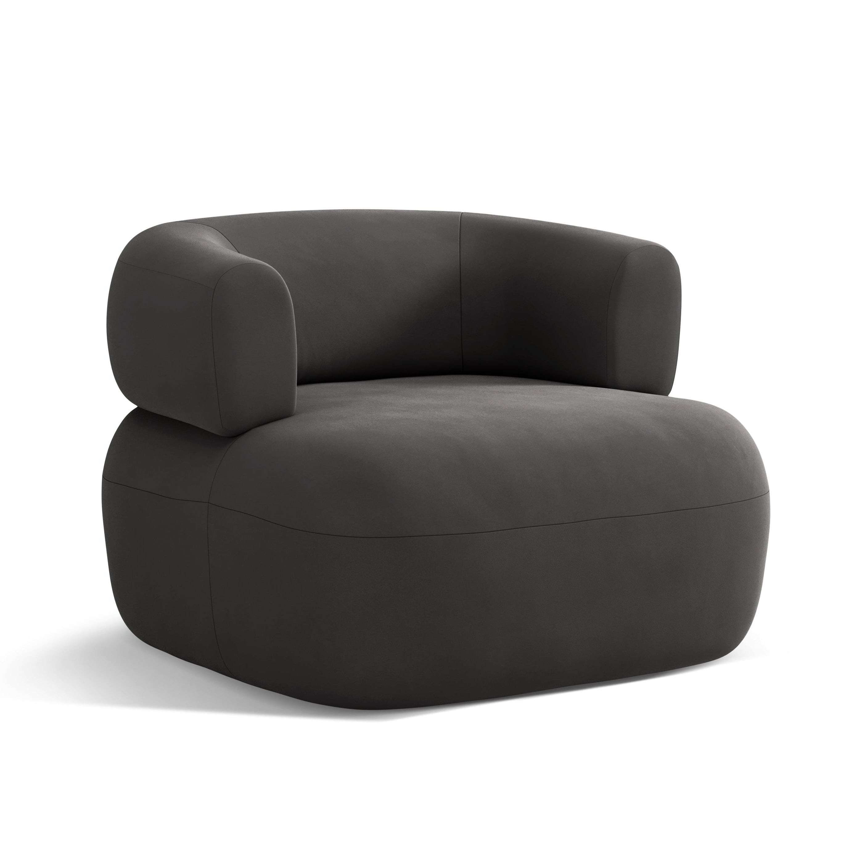 Fluwelen fauteuil JENNY donkergrijs [ewelina] [Amelia spr]