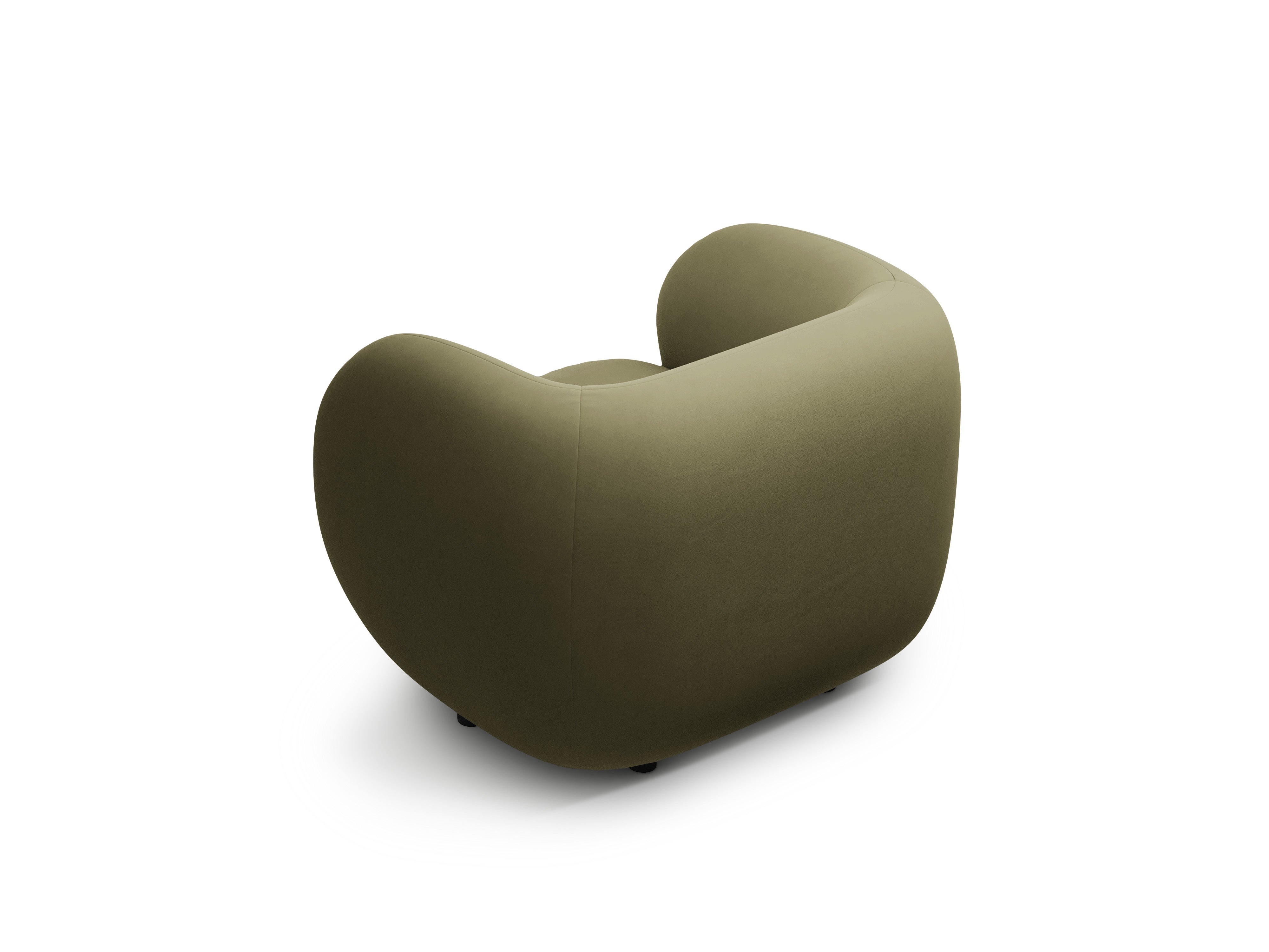 Velvet armchair KATE green