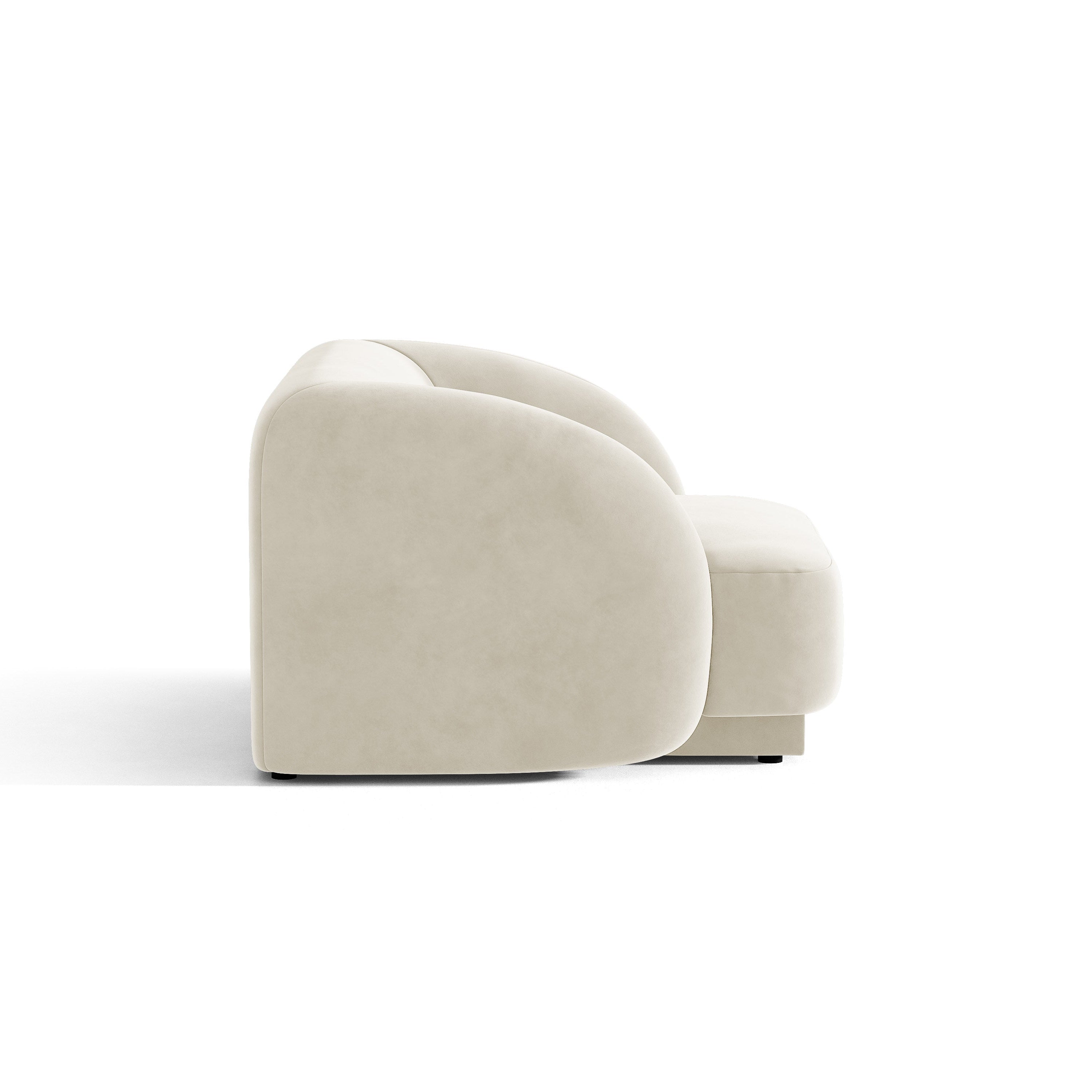 Fluwelen fauteuil MILEY beige