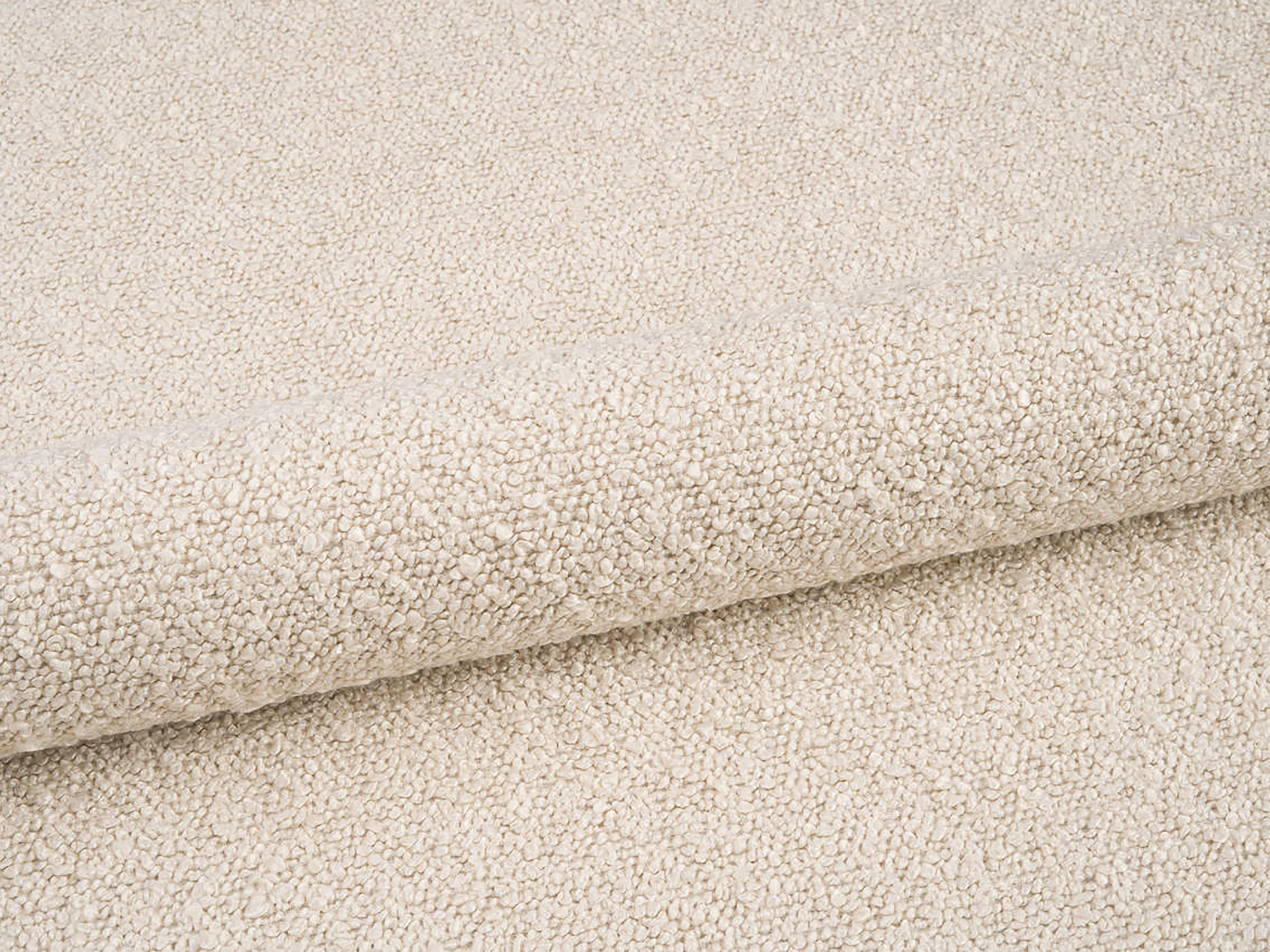 Łóżko LINEA beżowy boucle – tkanina bouclé, Micadoni