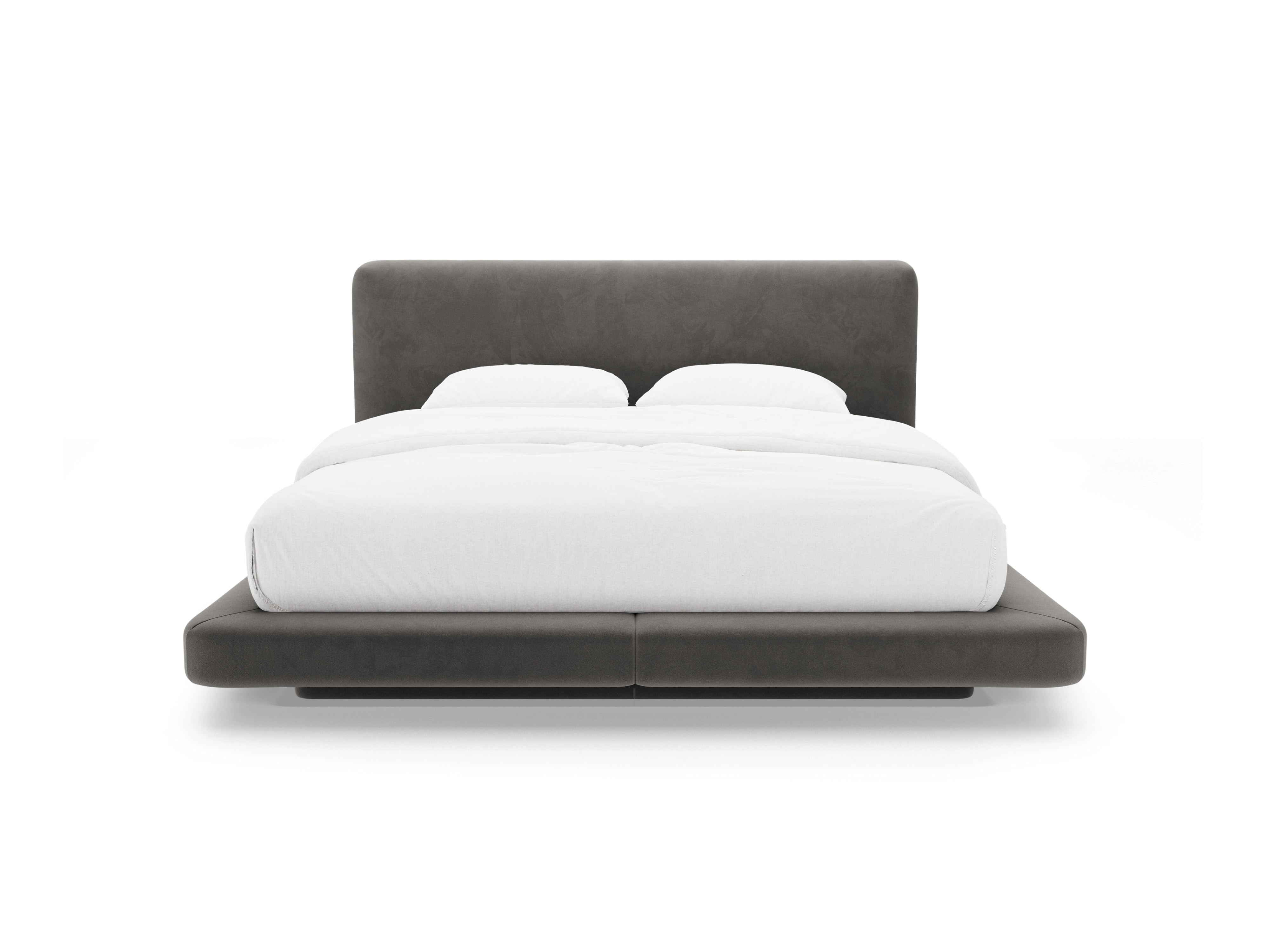 Velvet bed LINEA donkergrijs