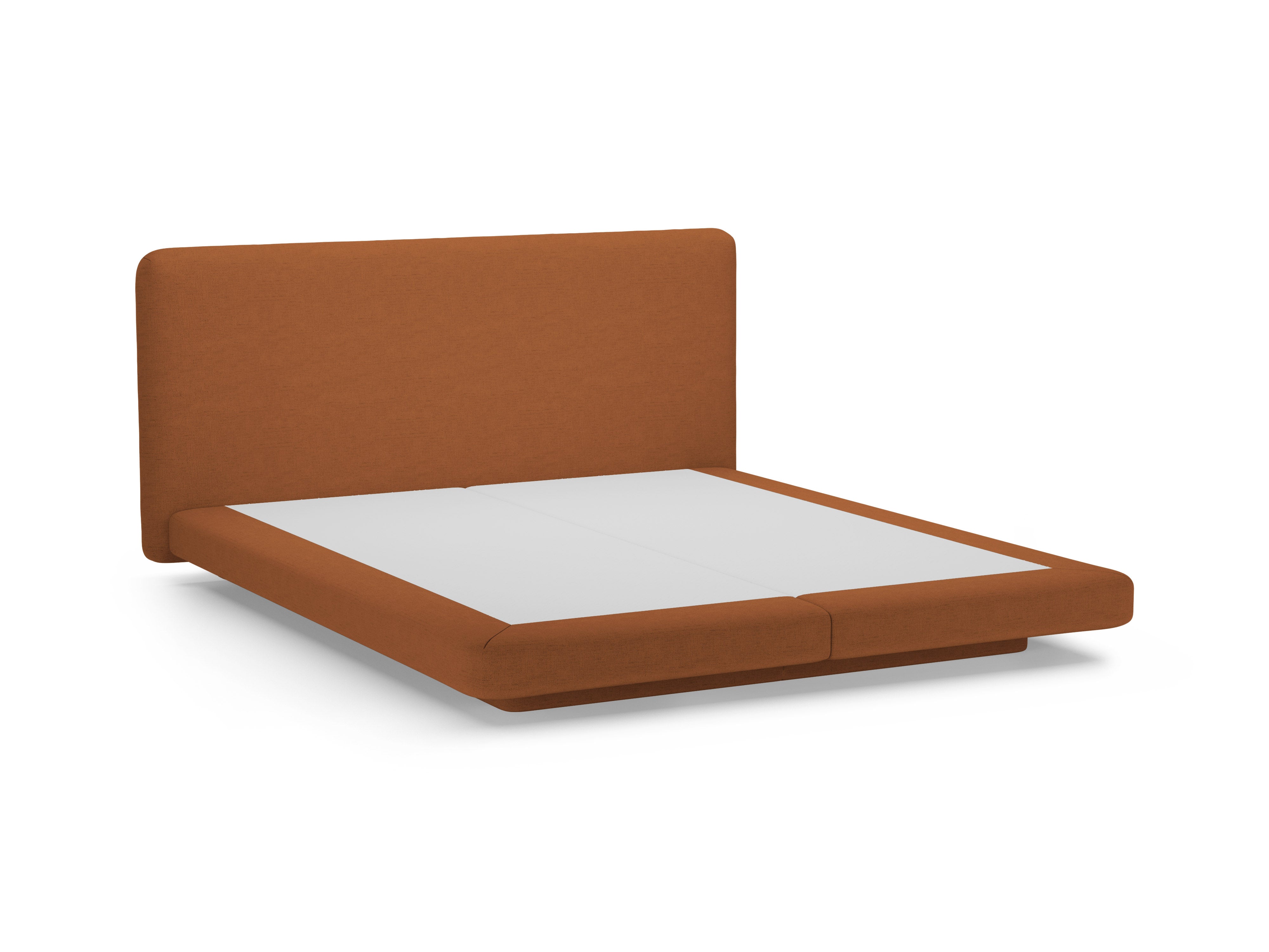 Łóżko LINEA ceglany do sypialni – styl minimalistyczny