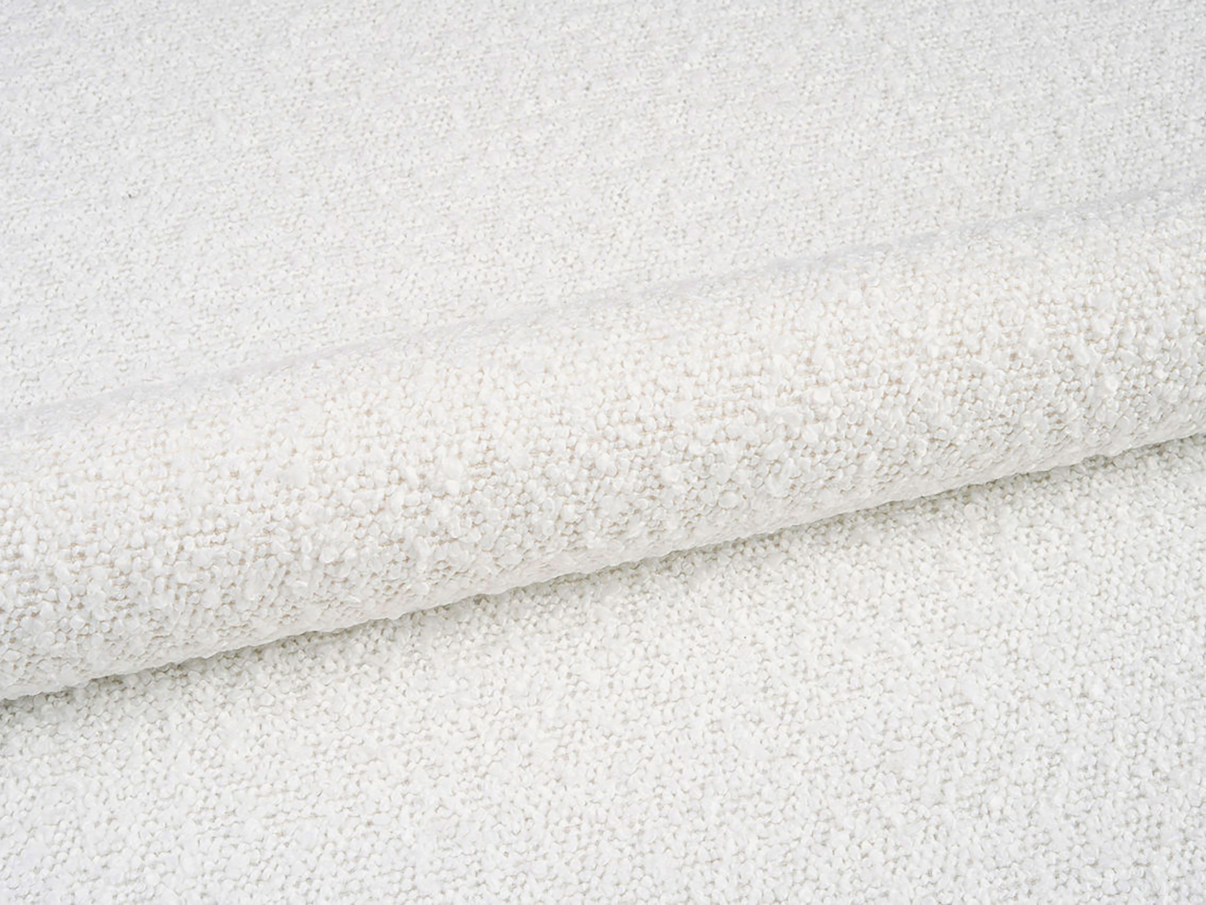 Łóżko LINEA biały boucle – tkanina bouclé, Micadoni