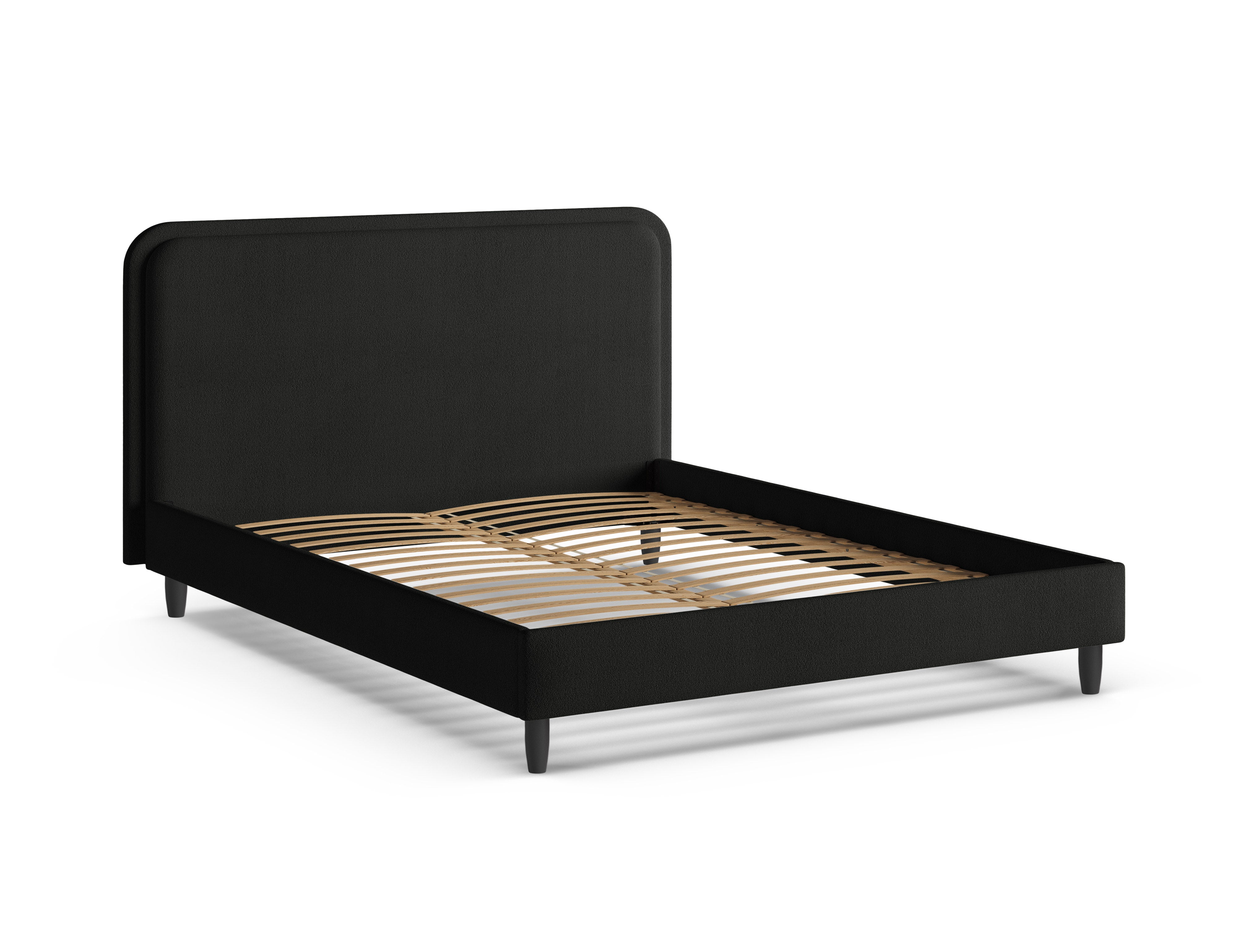Bed AVELINE zwarte boucle