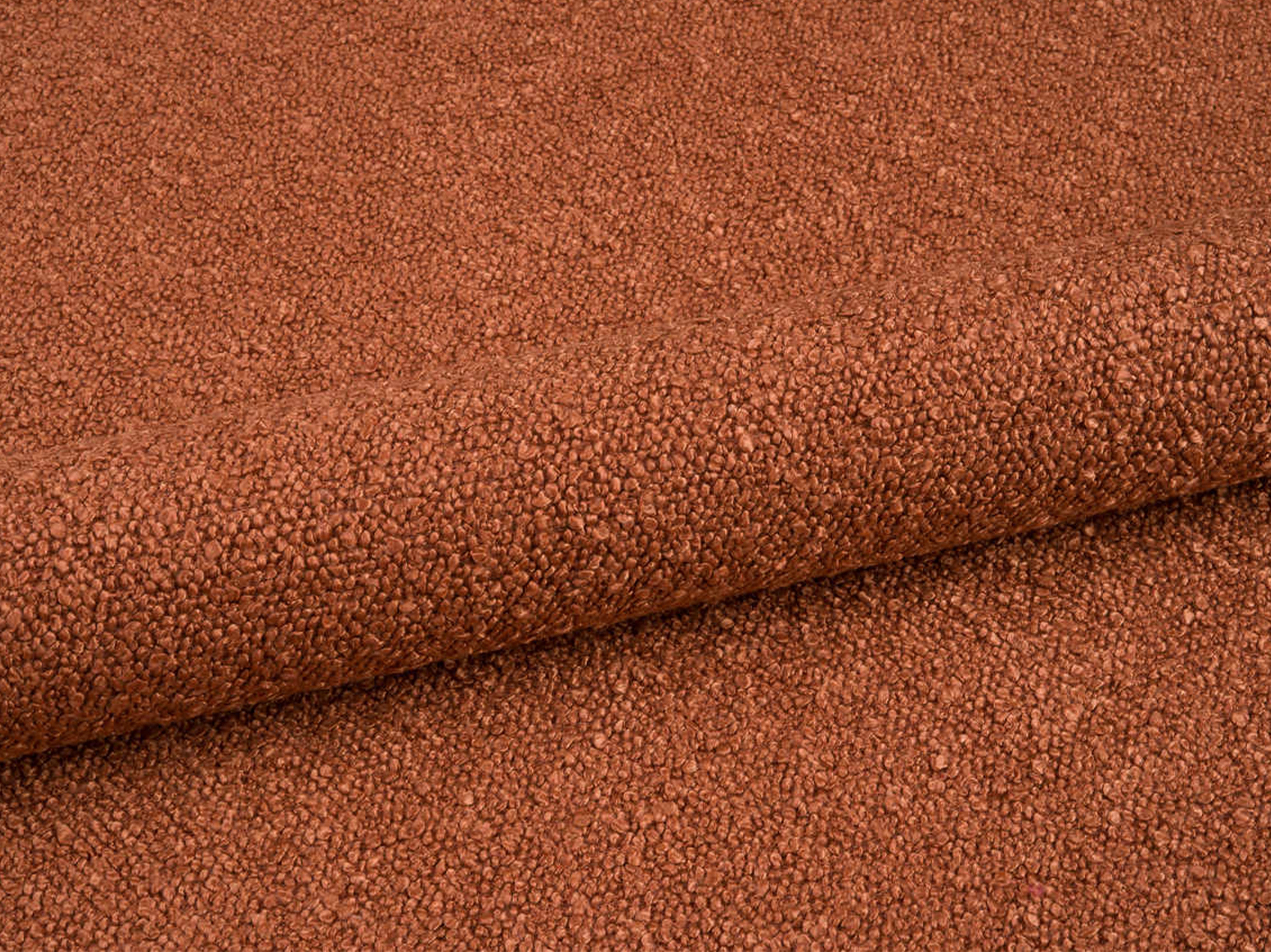 Bed AVELINE terracotta boucle