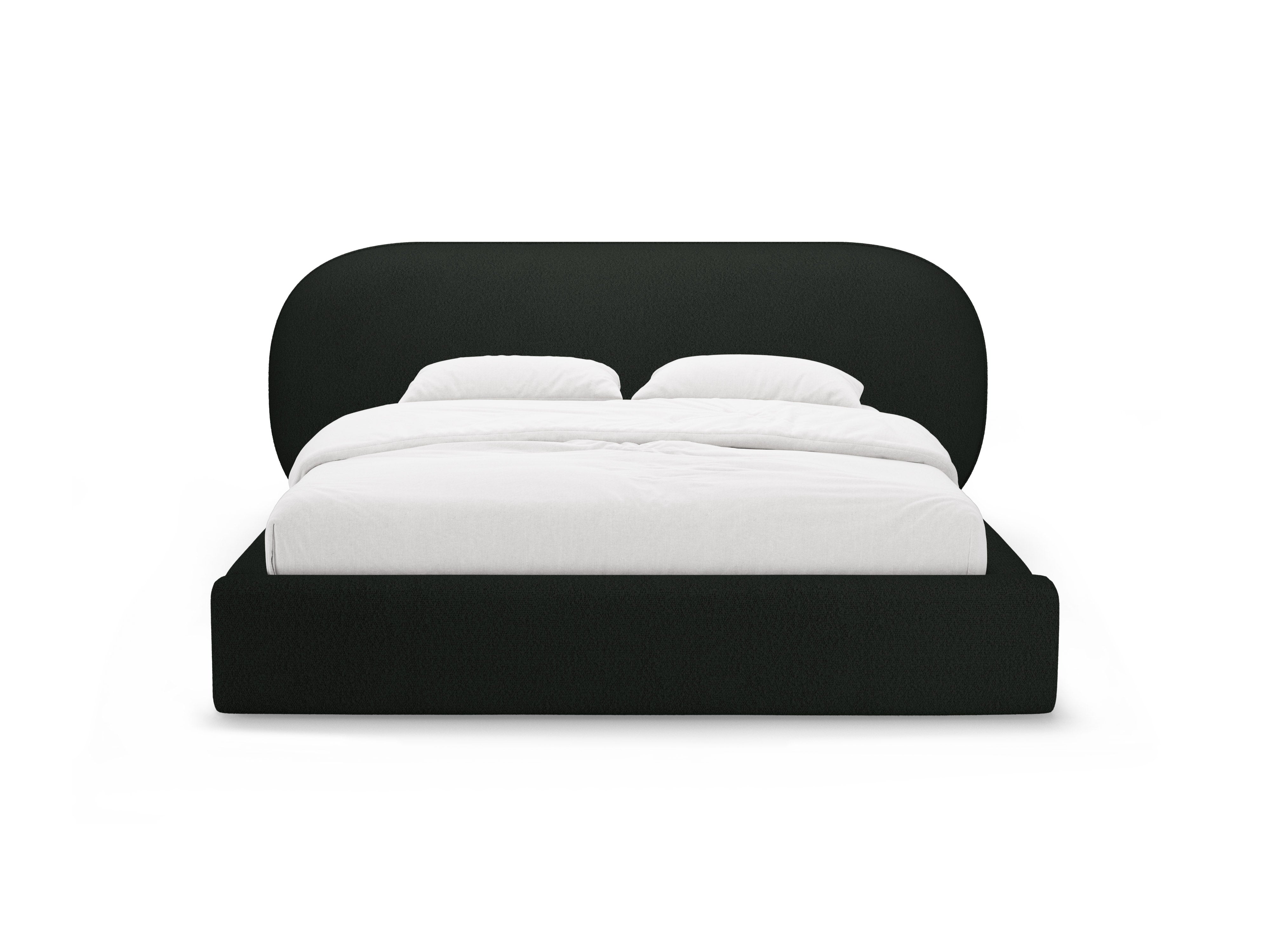 Bed OVALO zwarte boucle
