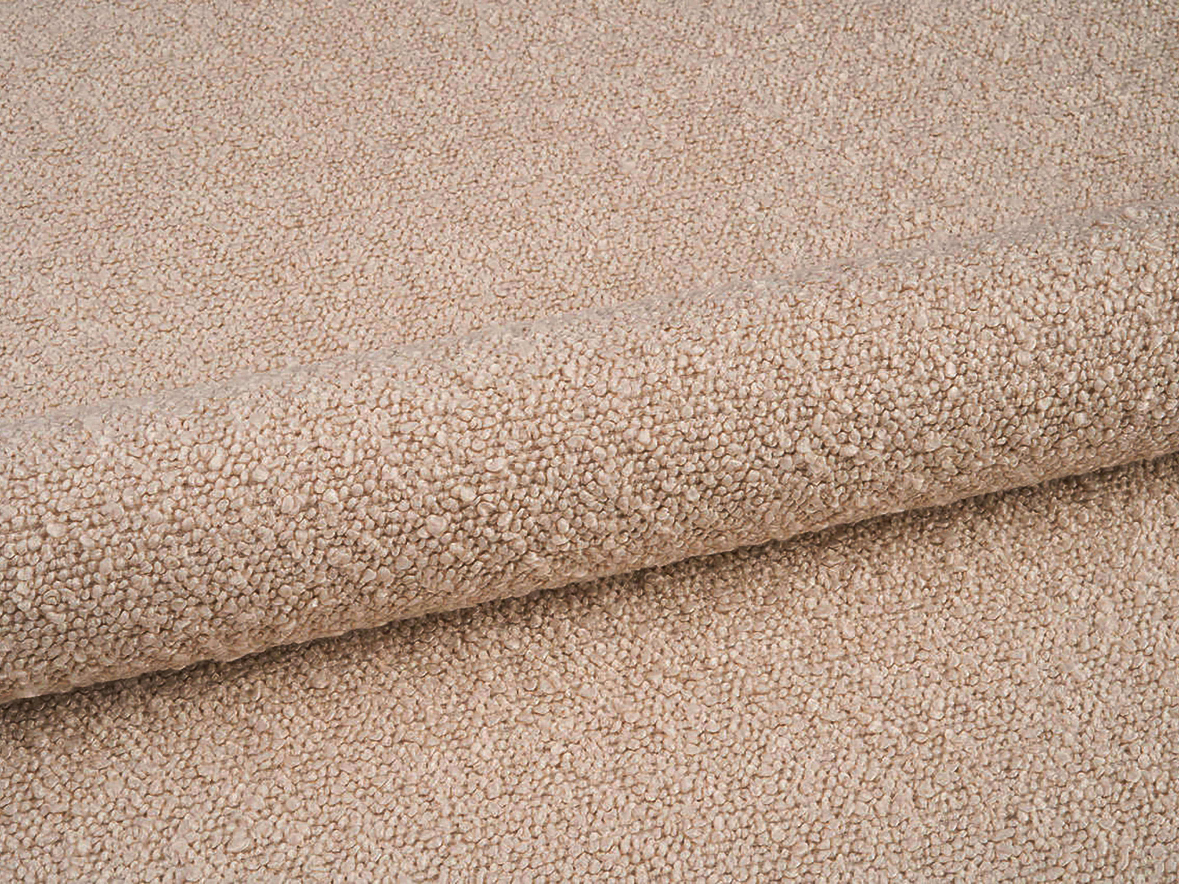 Beige boucle OVALO bed