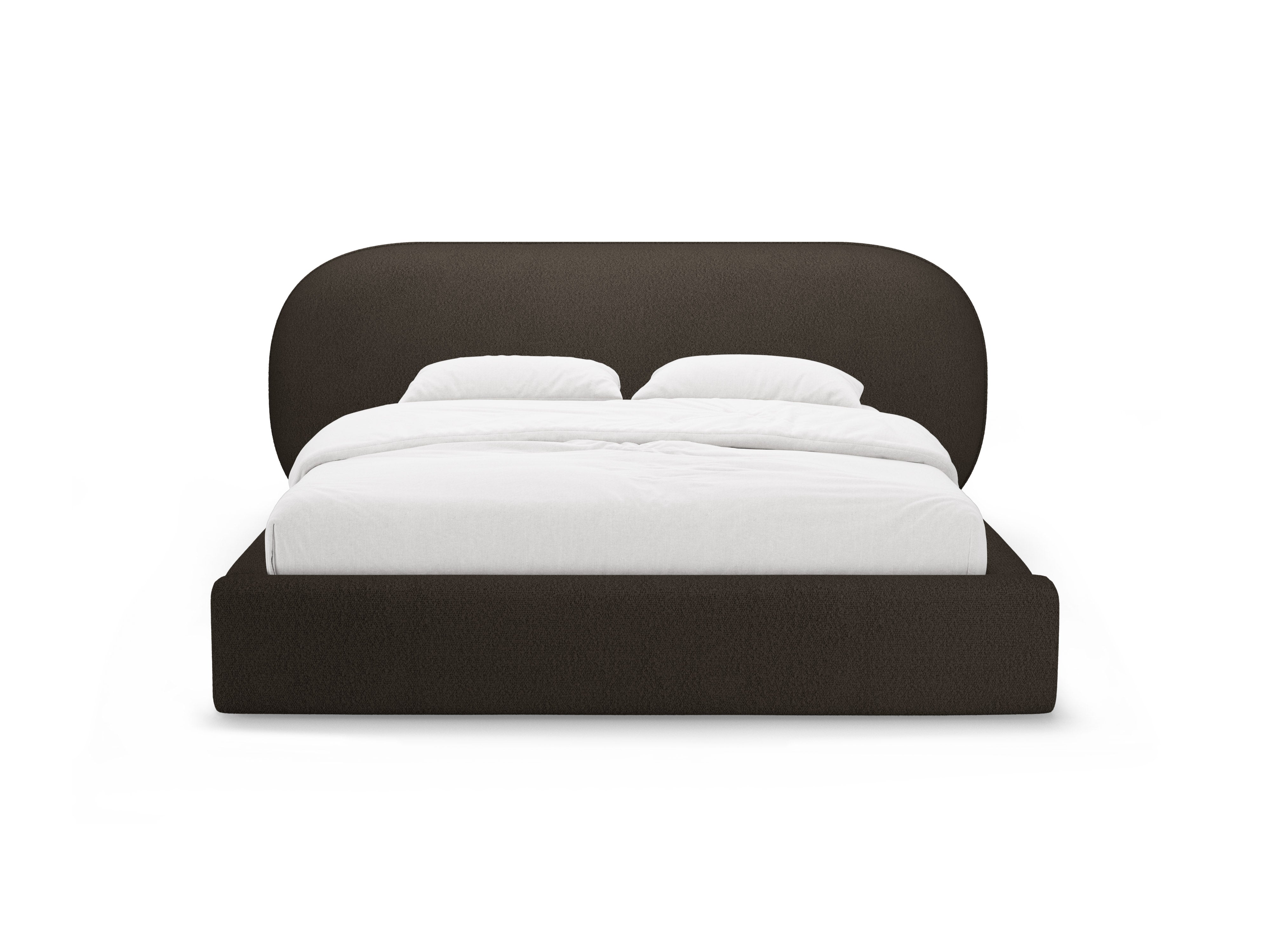 OVALO bed bruin boucle