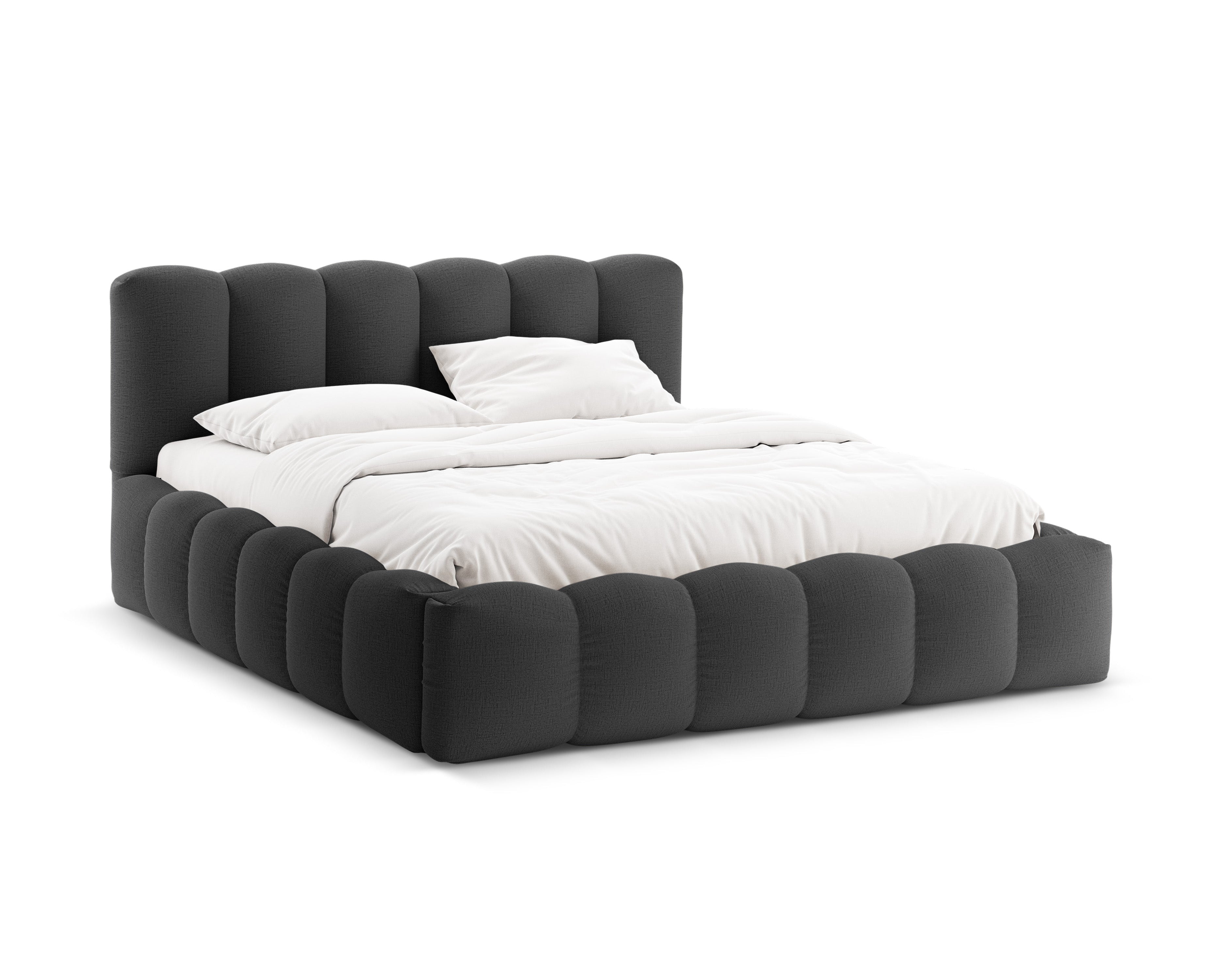 Bed met opbergruimte LUPINE antraciet