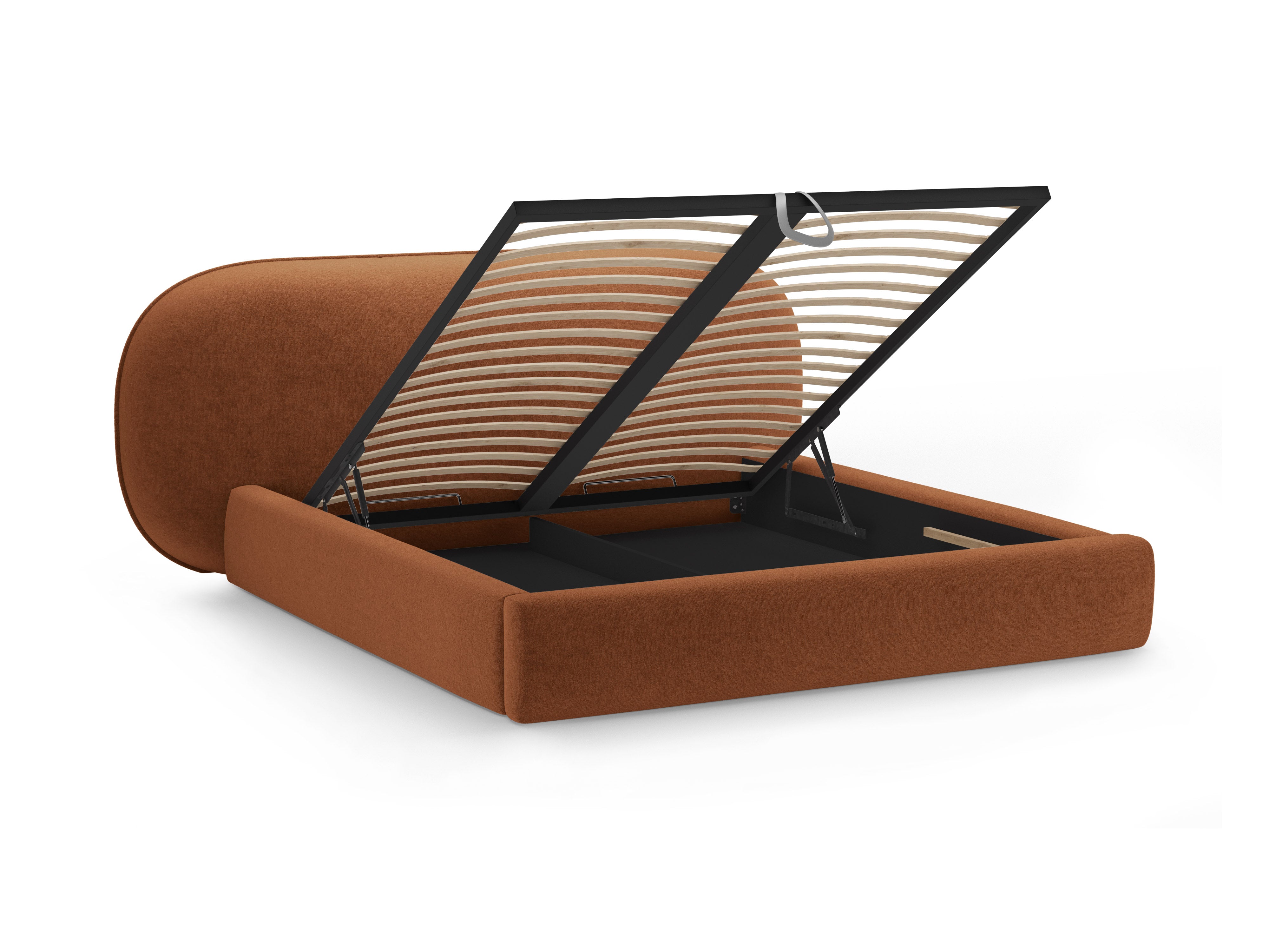 OVALO Bed Terracotta Chenille