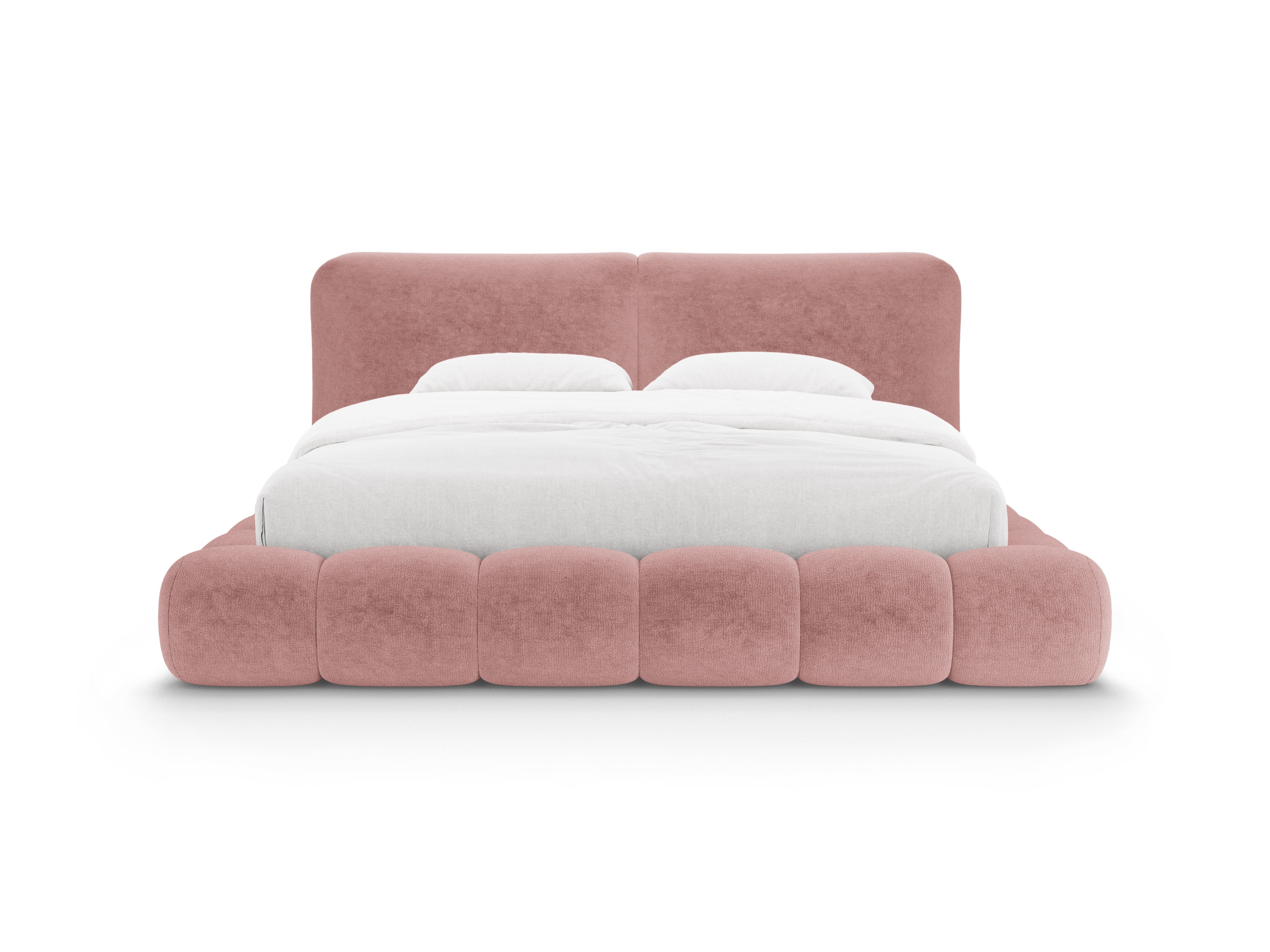 Bed SOLANGE roze chenille