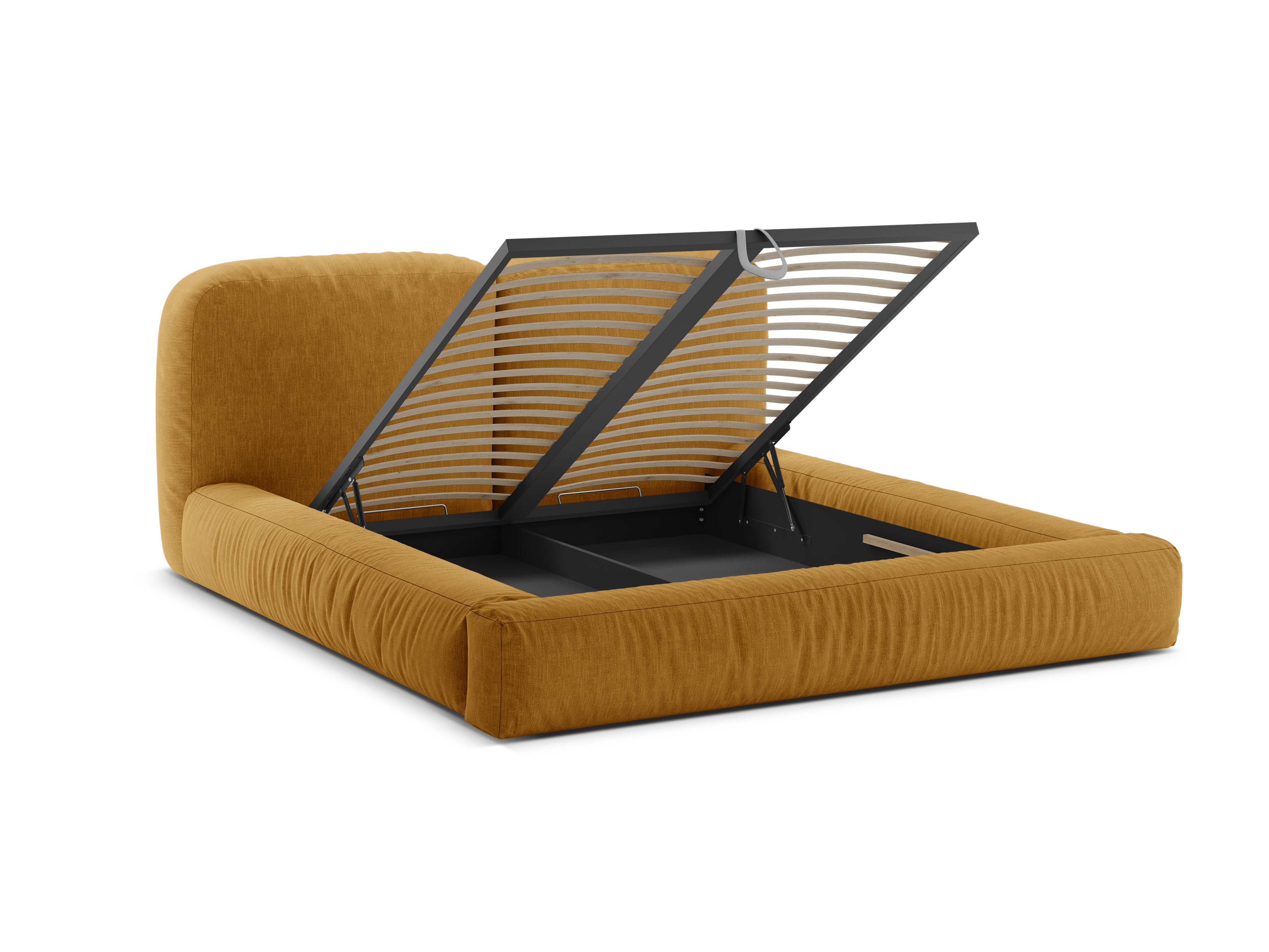 Bed MARTINA mosterdkleurig
