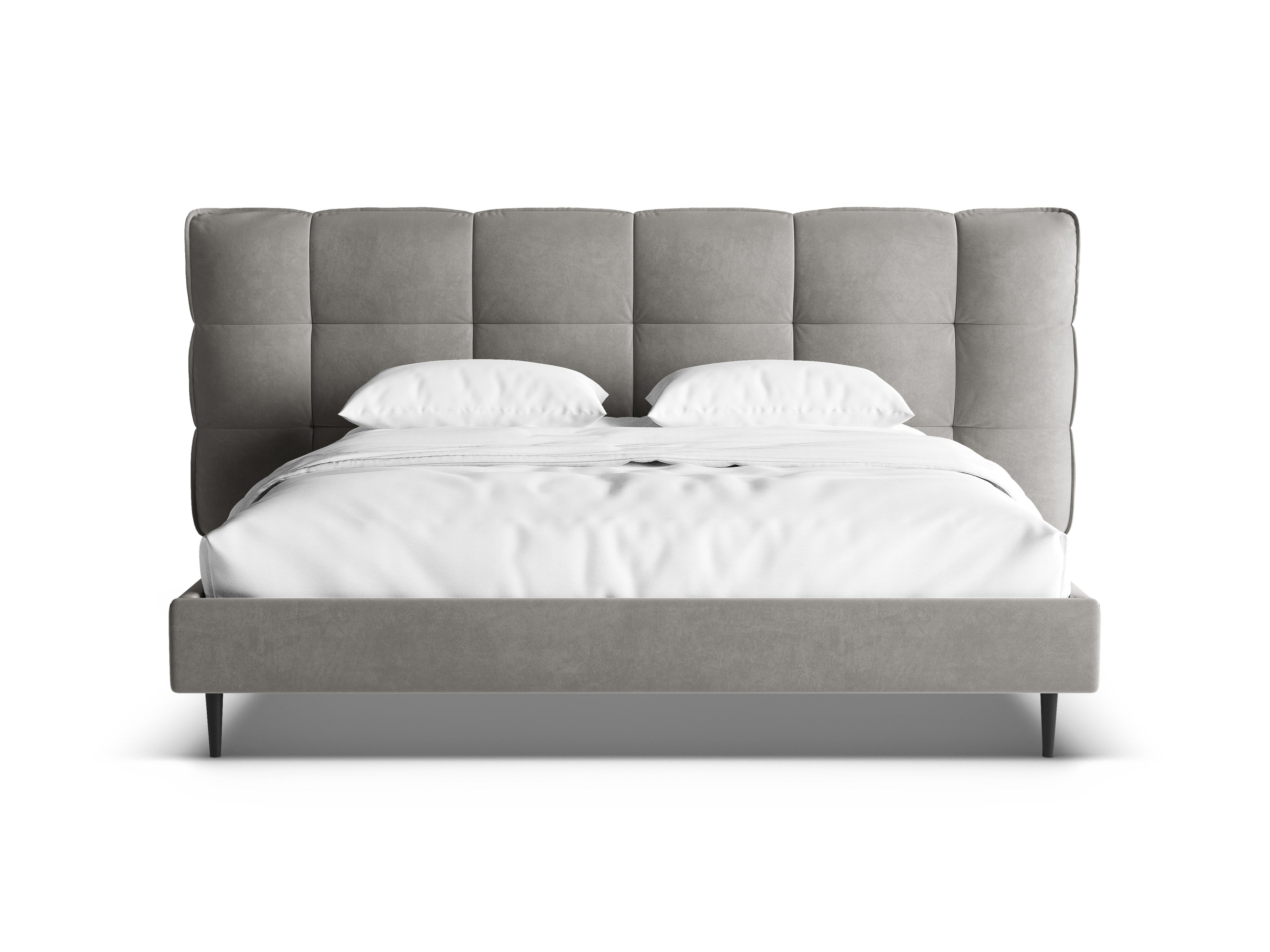 Samtbett ERIC grau