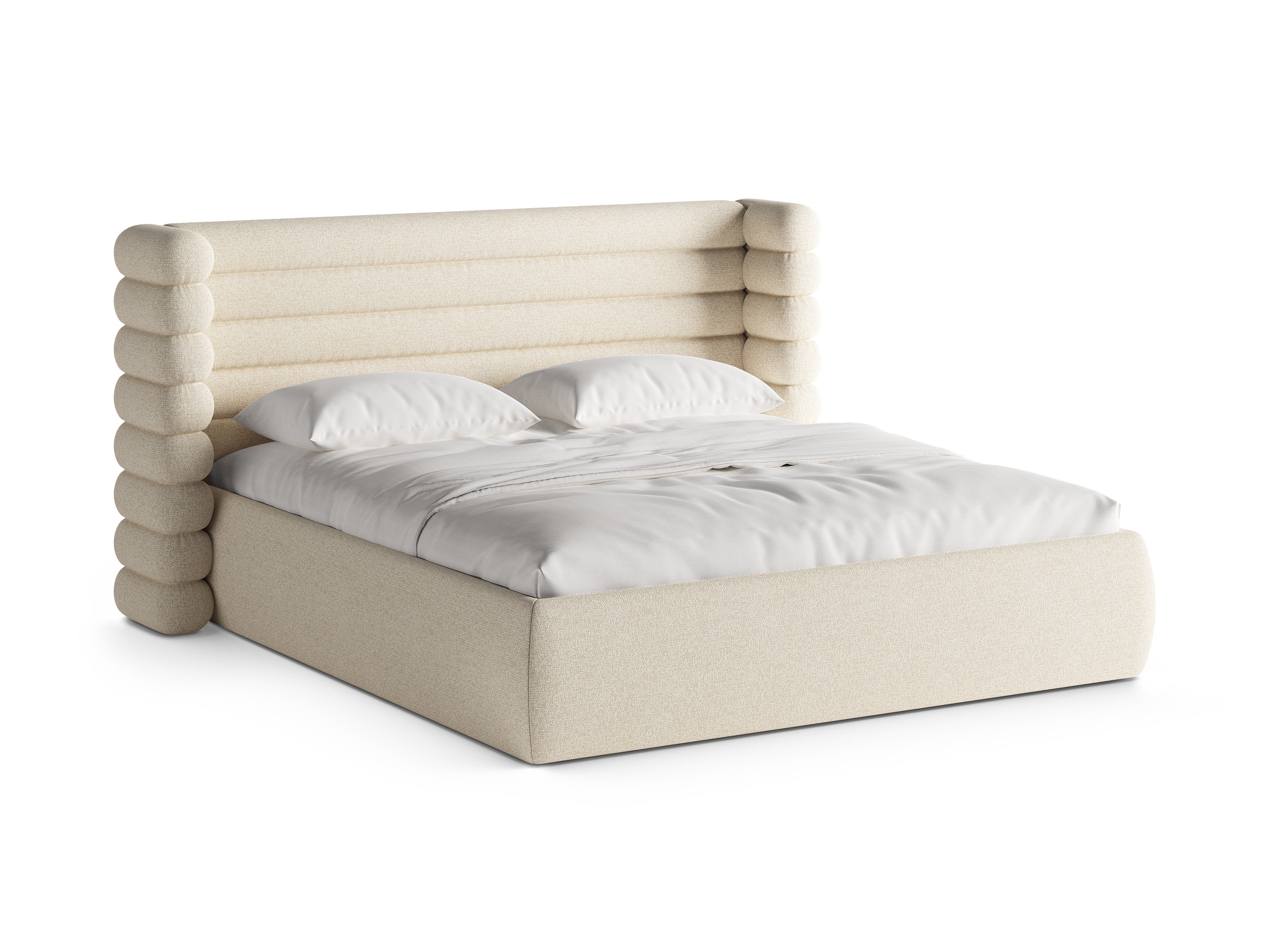 Bett MOUNT hellbeige Melange