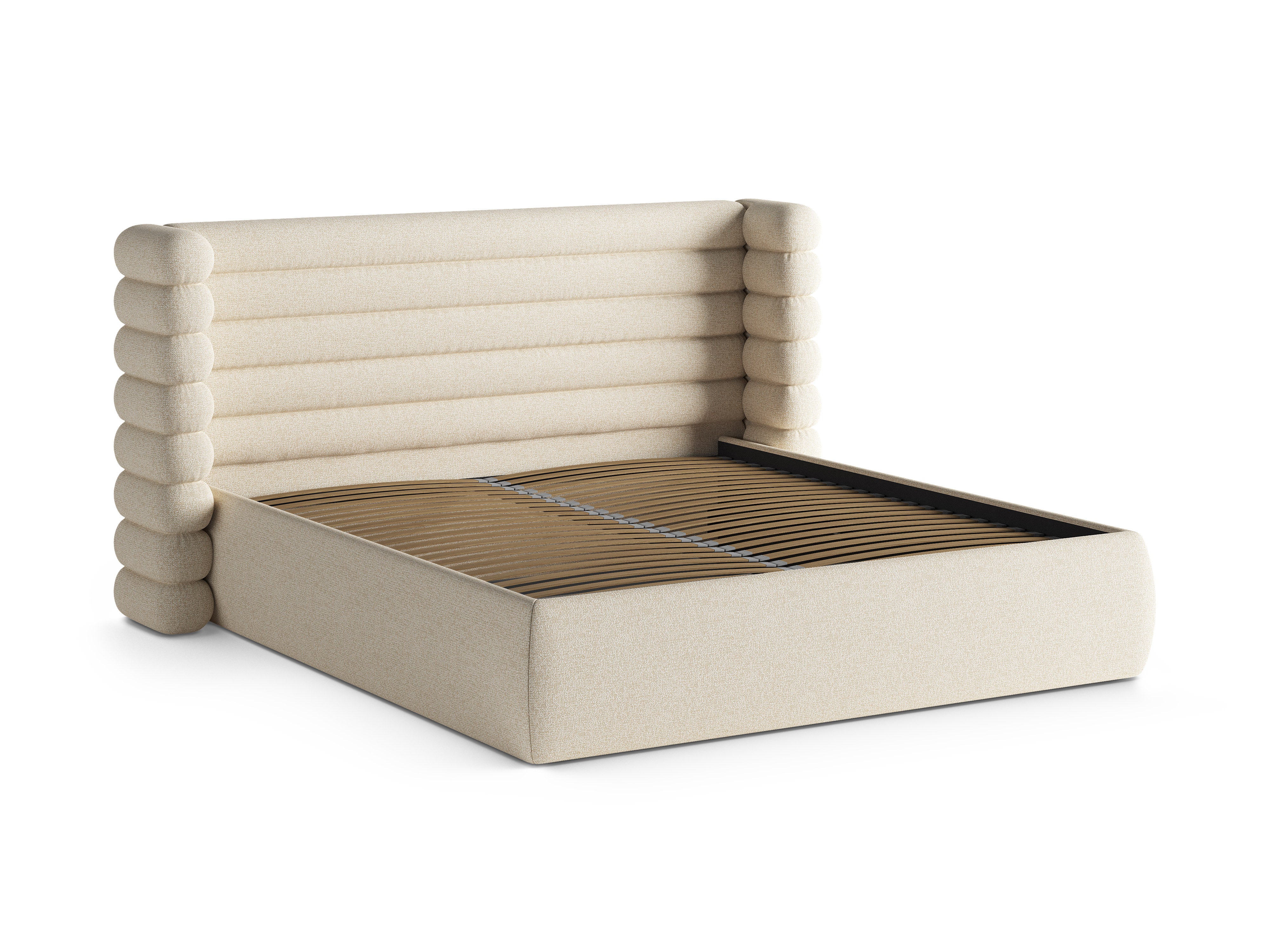 Bett MOUNT hellbeige Melange