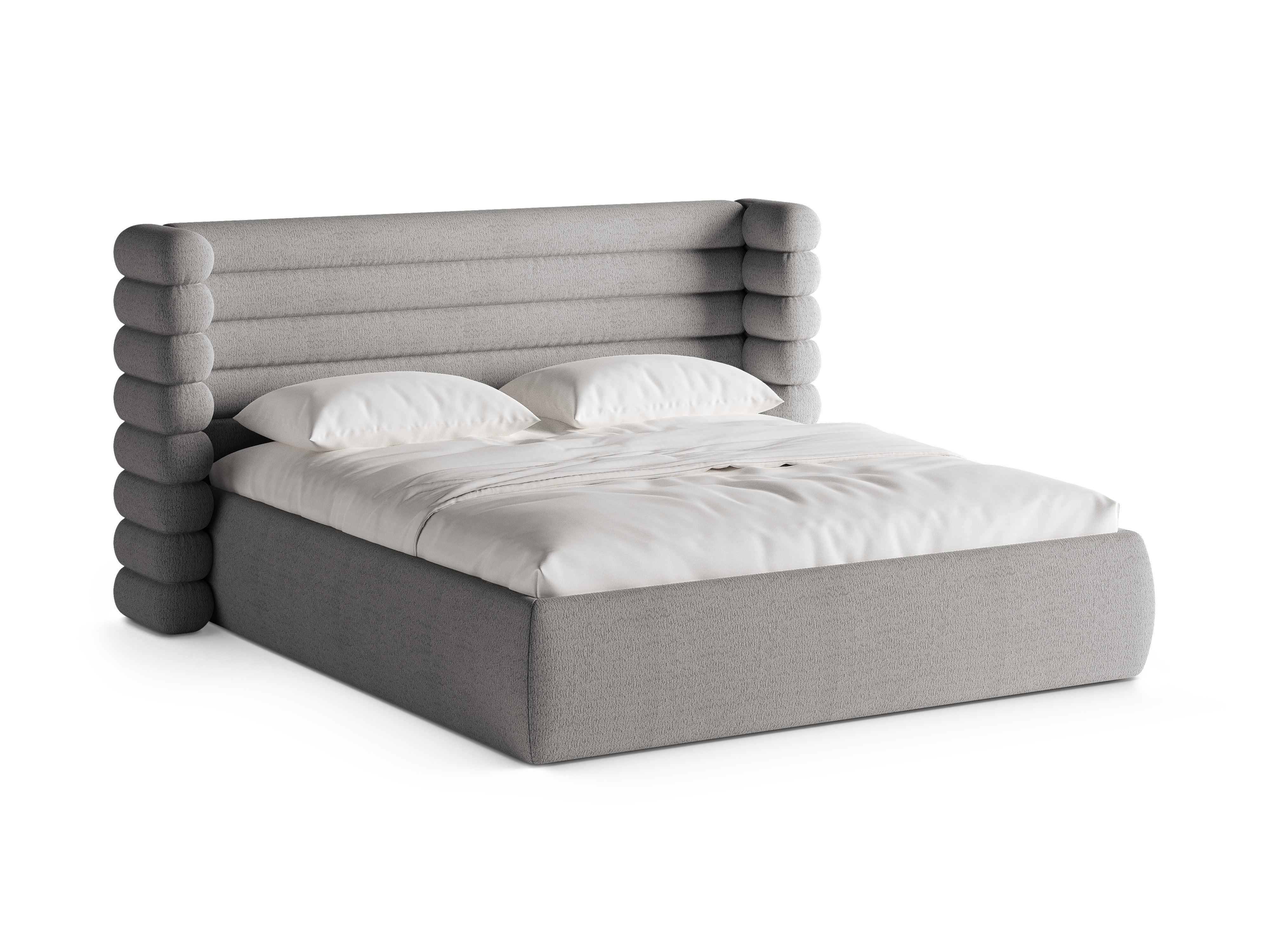 MOUNT Bed in Gray Boucle