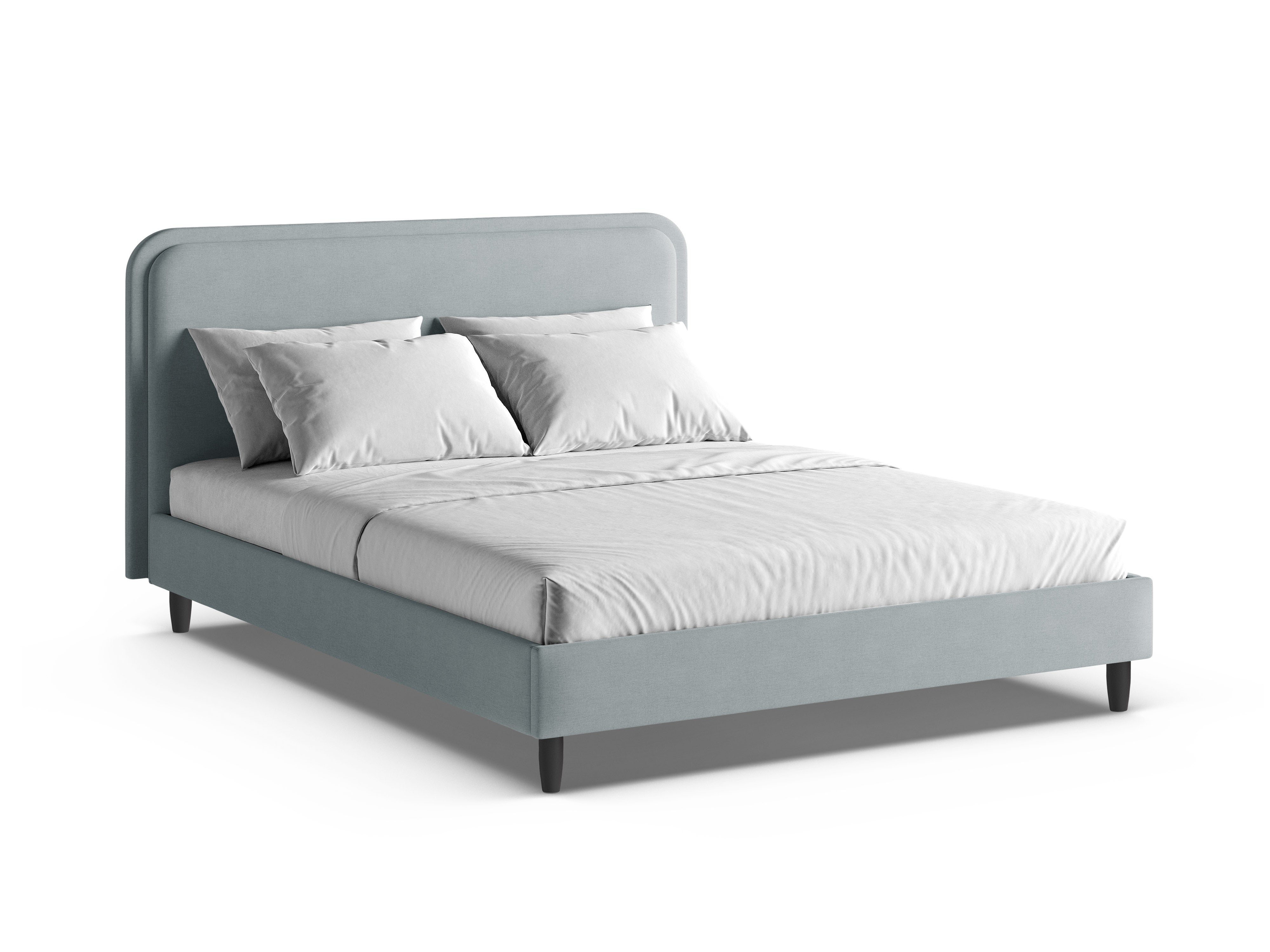 Bett AVELINE satinblau