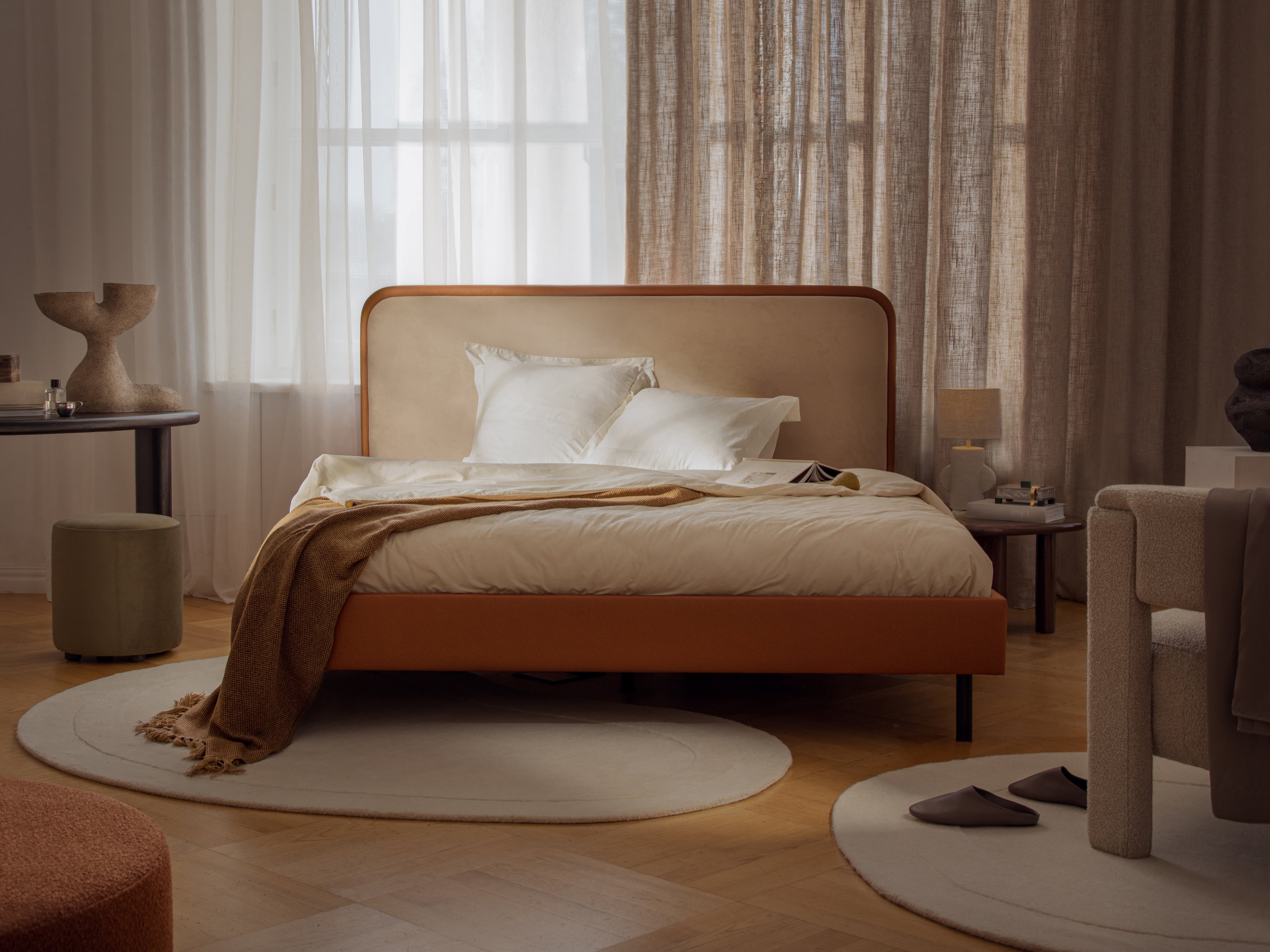 AVELINE Bed Dark Gray