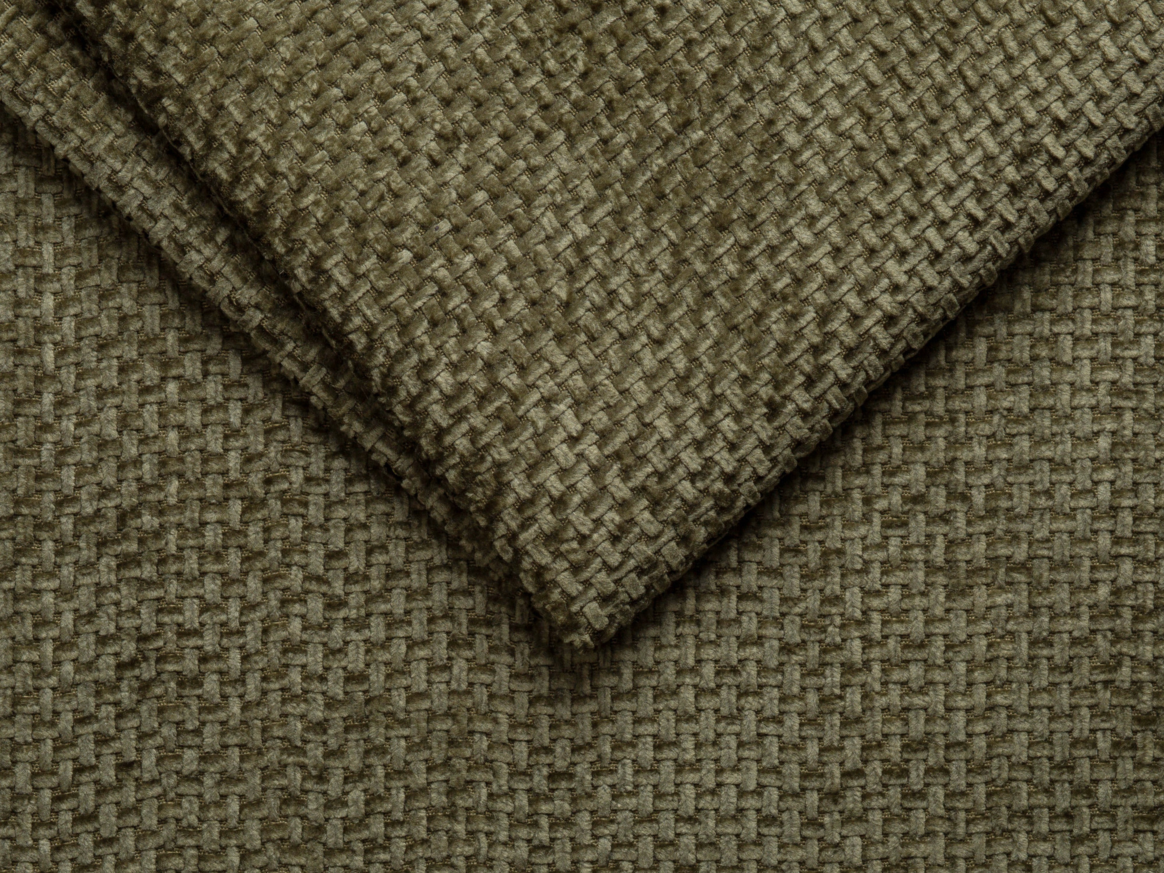 BELLIS bed met opbergruimte voor beddengoed in groene chenille