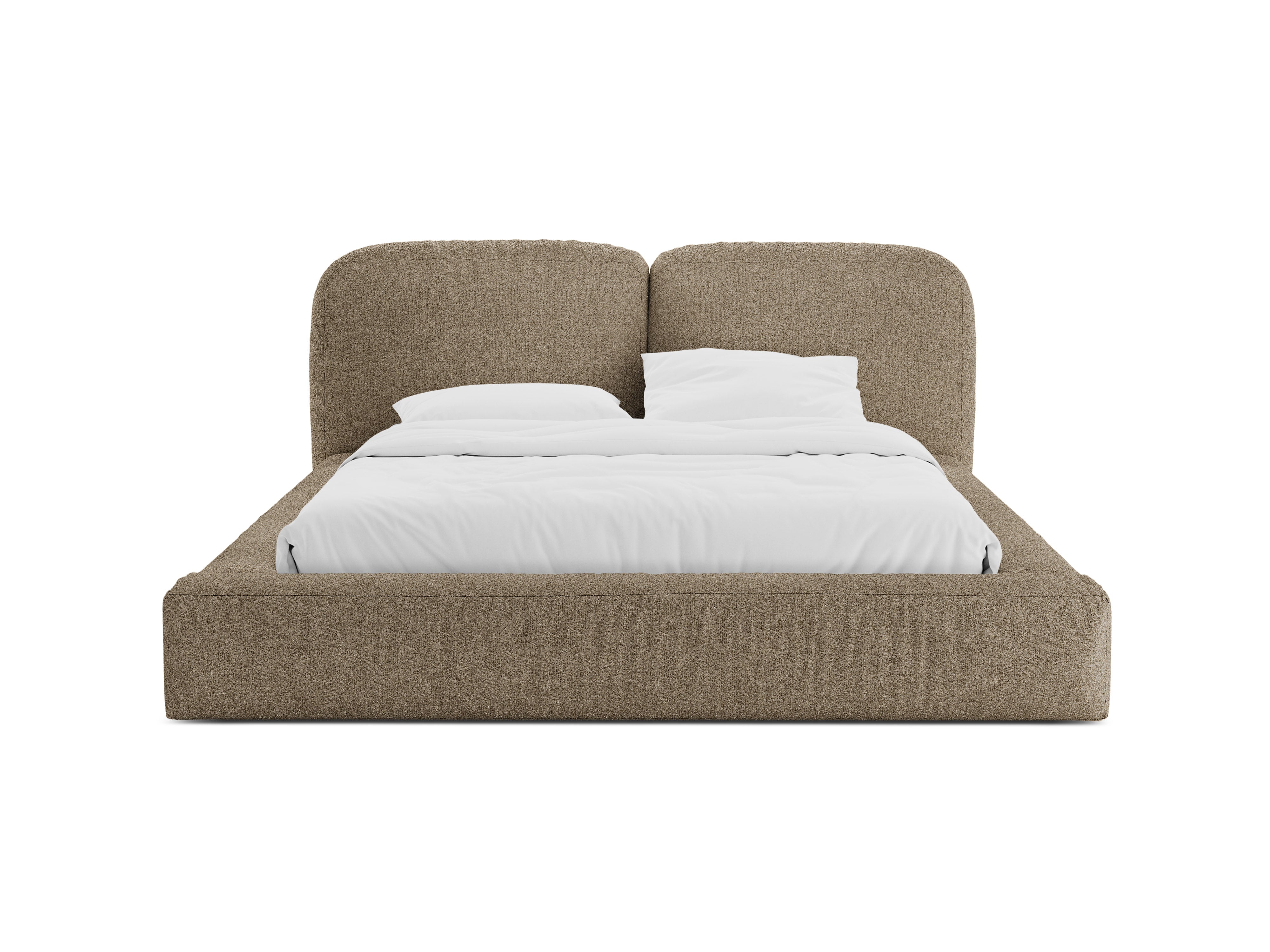 Łóżko MARTINA cappuccino boucle do sypialni – Micadoni