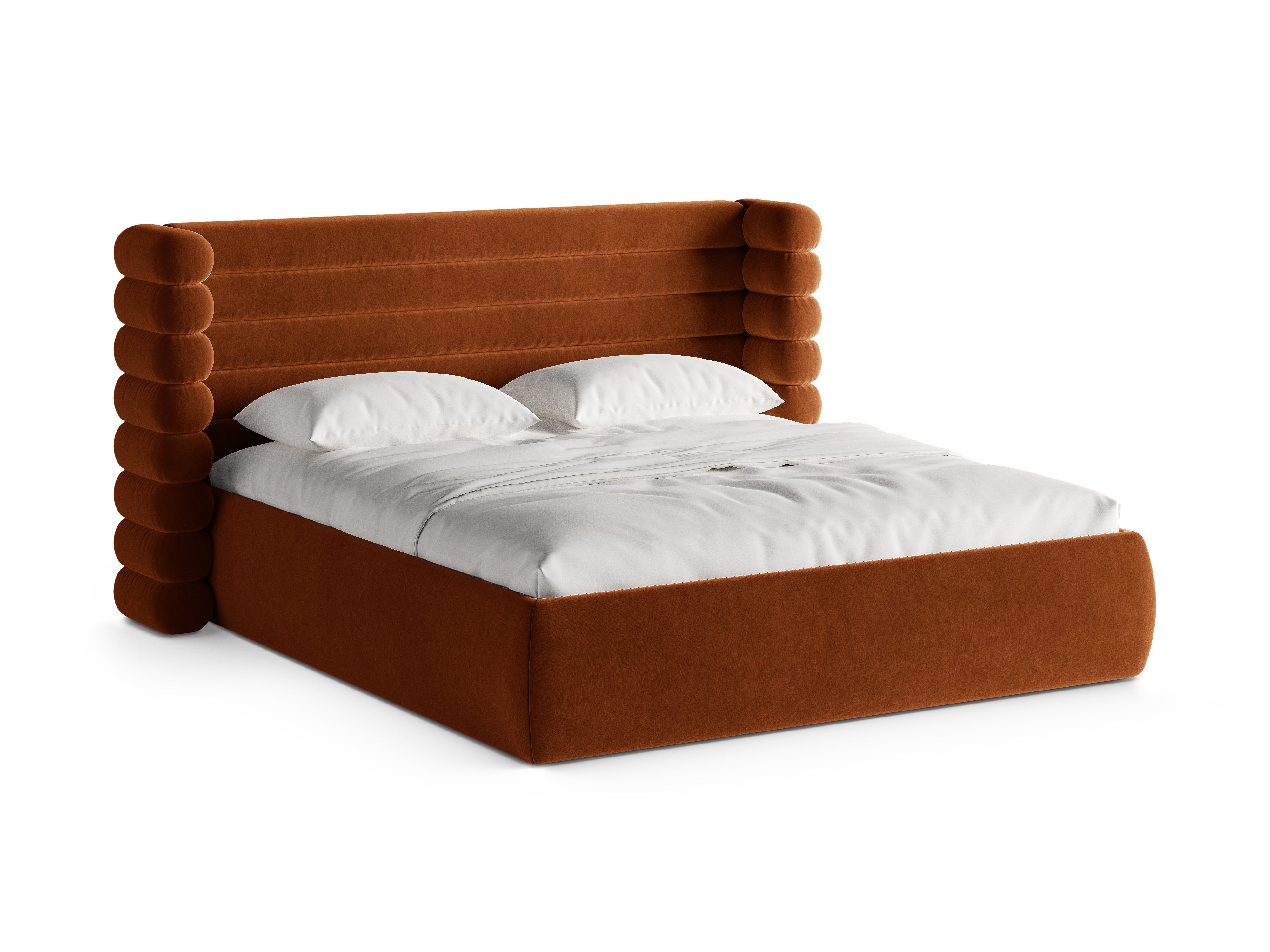 Samtbett MOUNT terrakotta
