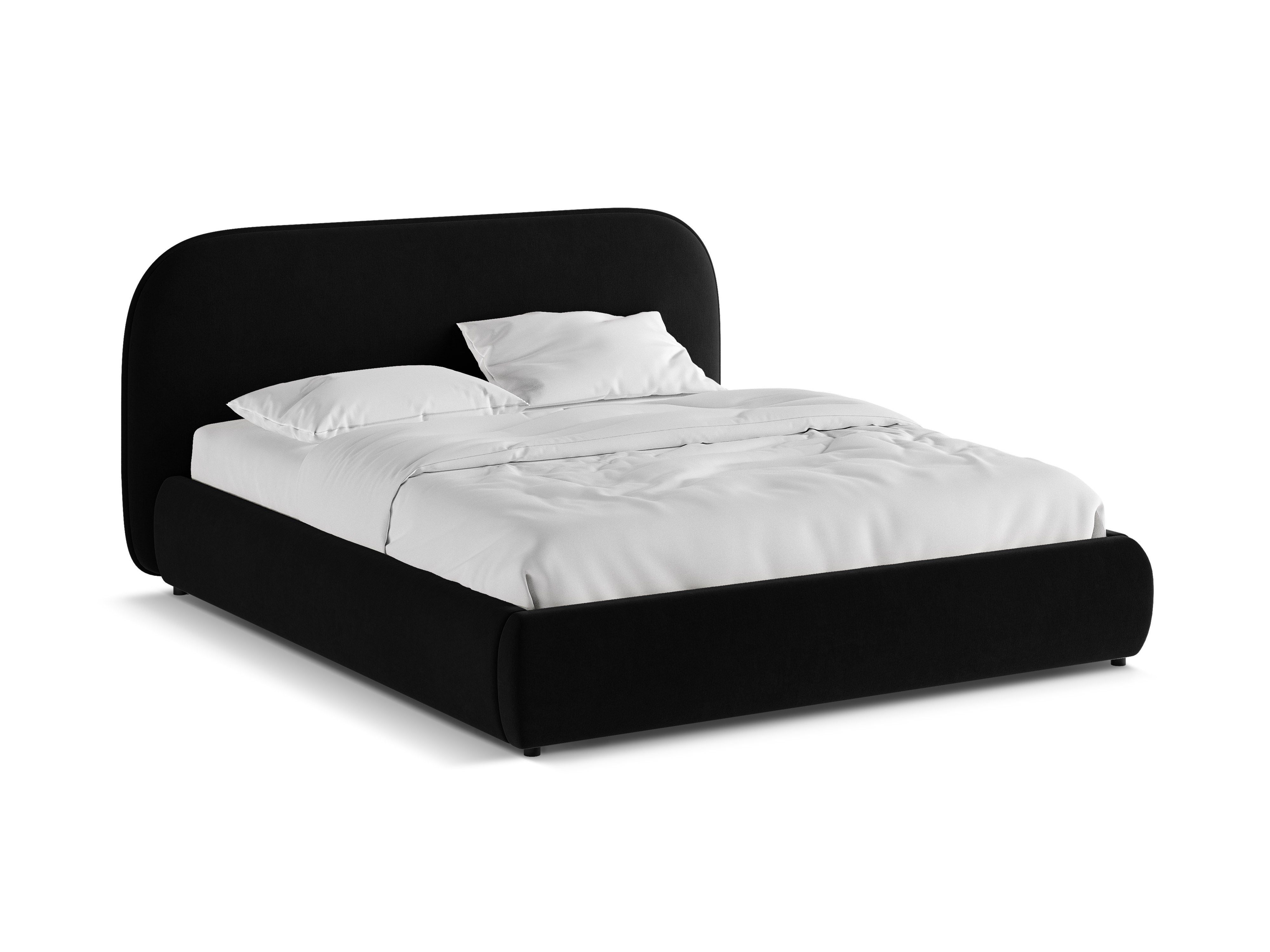 Velvet bed MURADA zwart