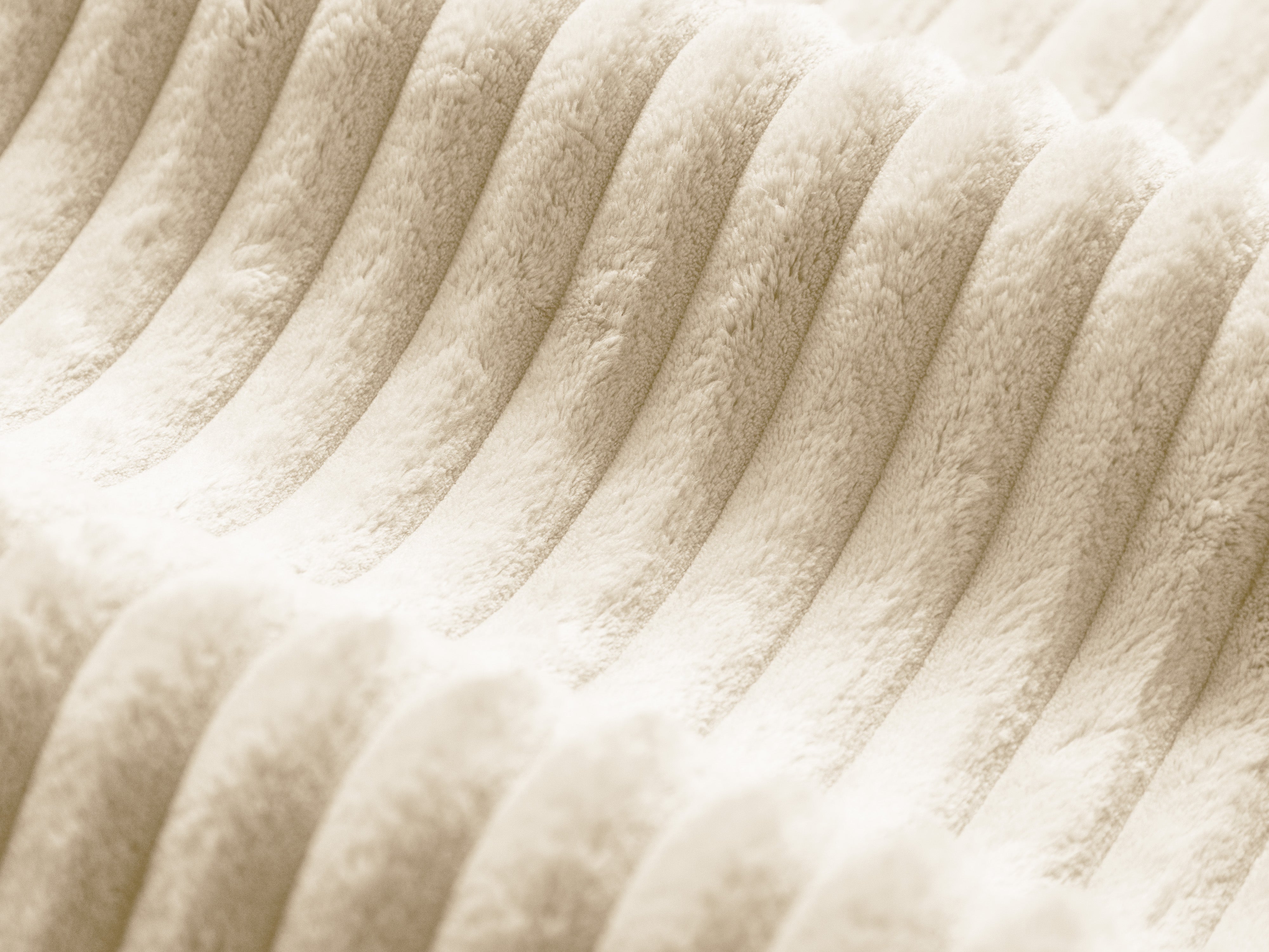 MARTINA Bed in Light Beige Corduroy