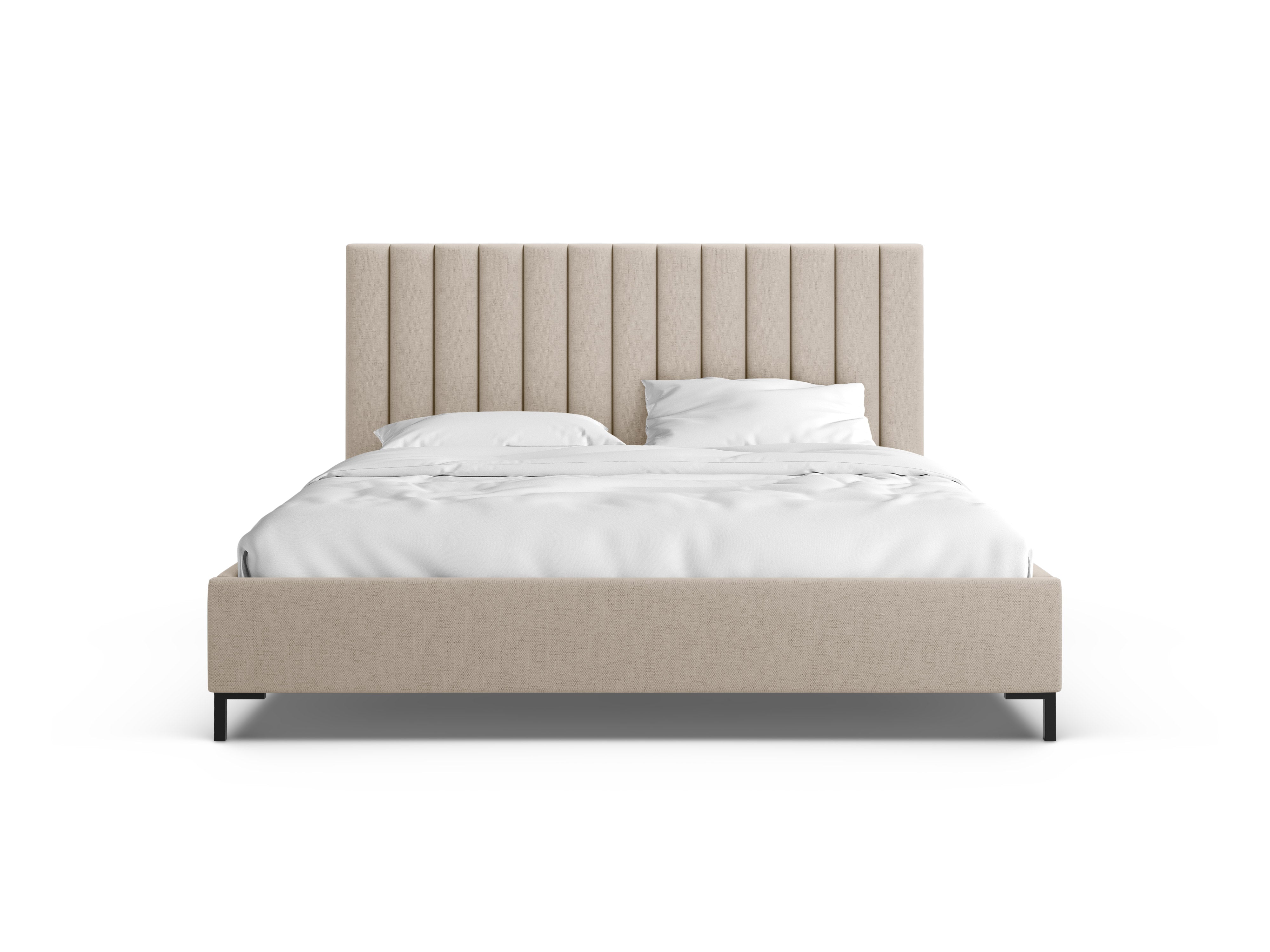 Bed met opbergruimte voor beddengoed ALLISON cappuccino