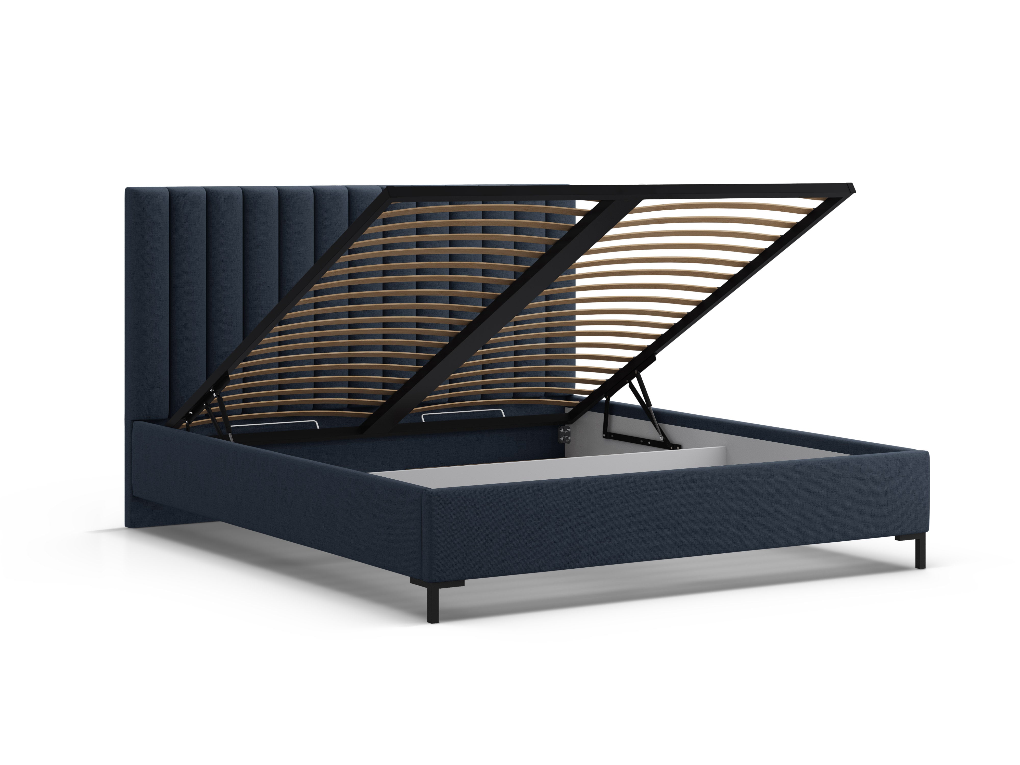 Bed met opbergruimte voor beddengoed ALLISON koninklijk blauw
