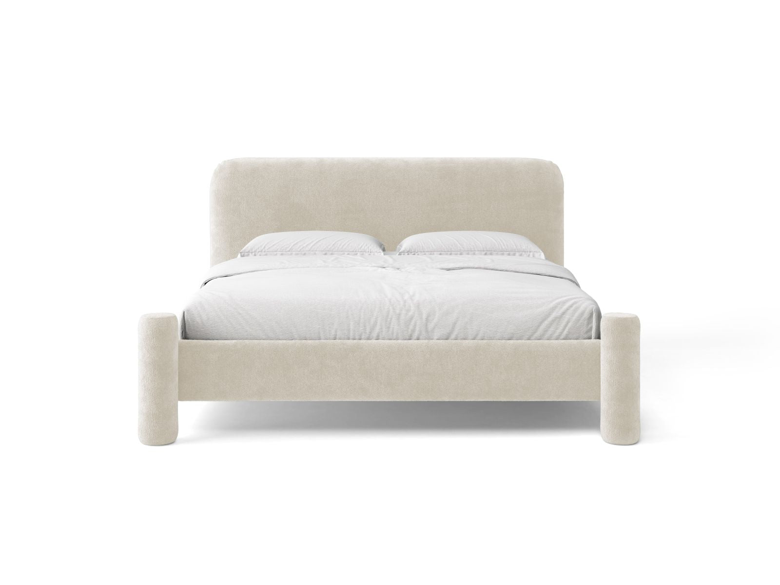 Bed VERA lichtbeige chenille
