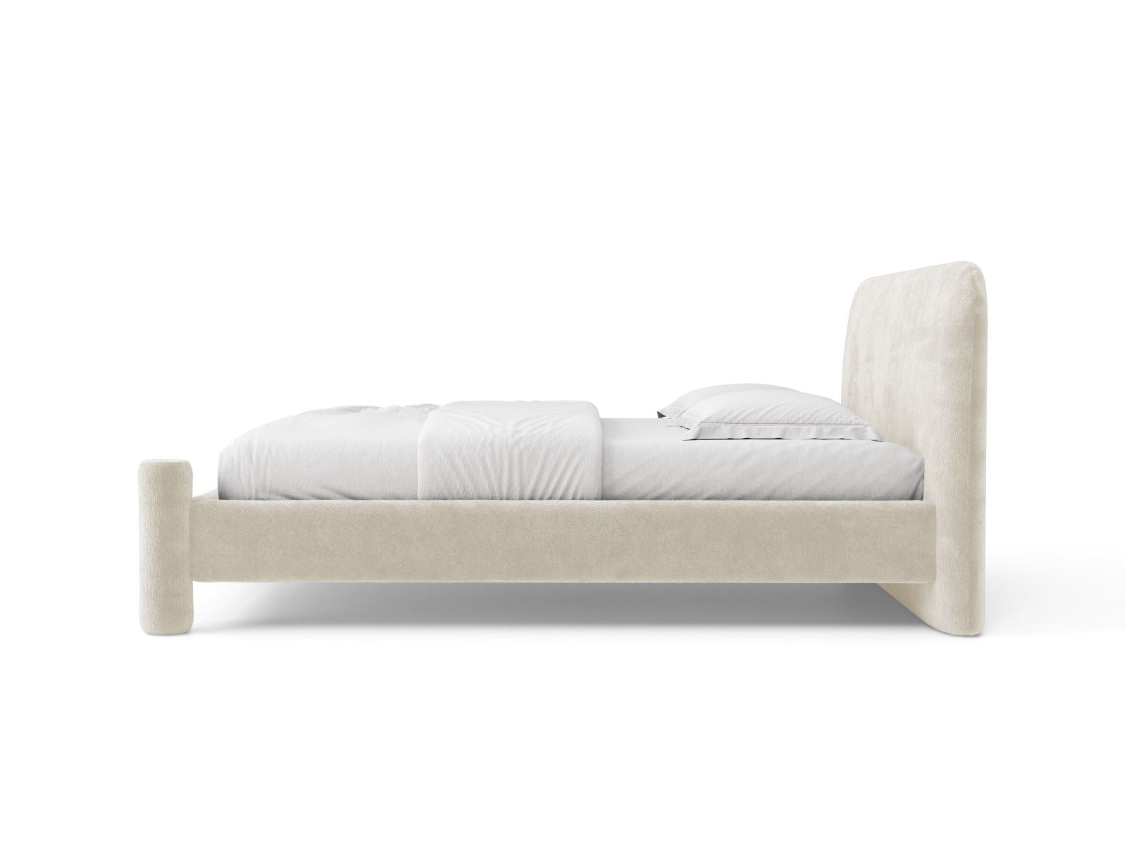 Bed VERA lichtbeige chenille