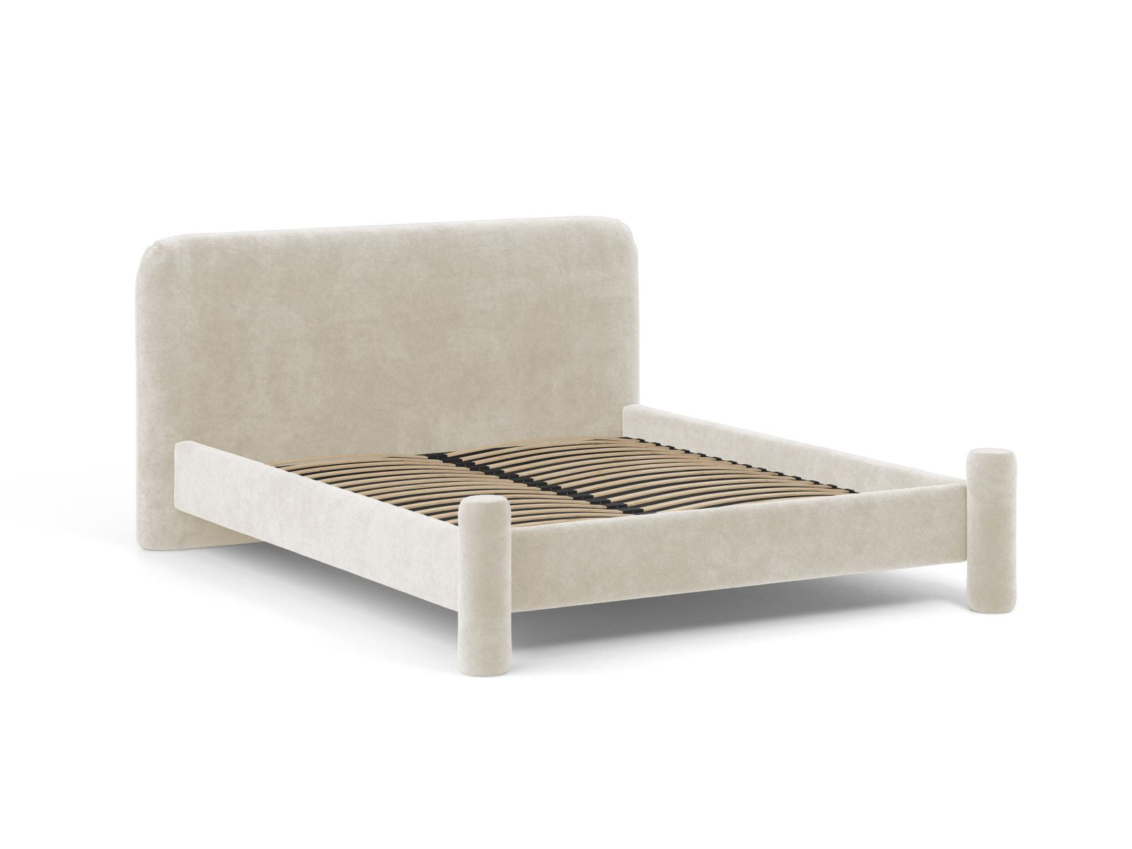 Bed VERA lichtbeige chenille