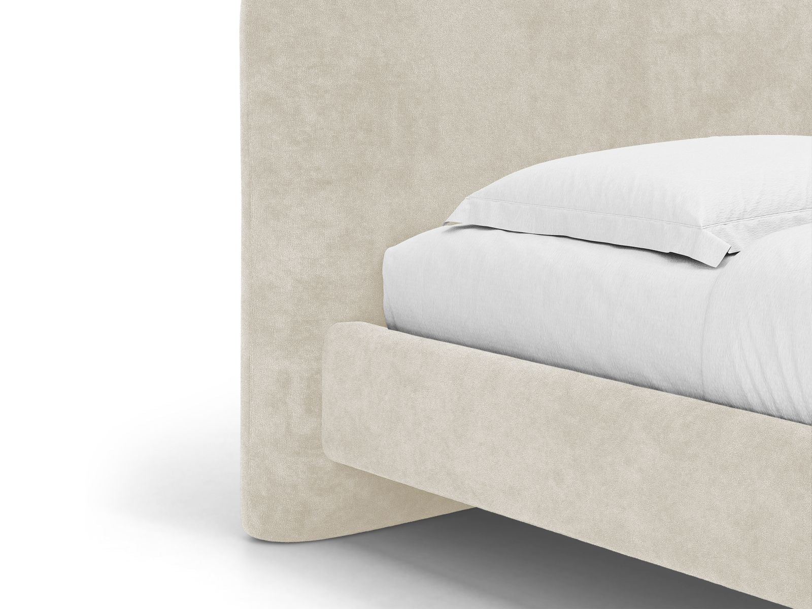 Bed VERA lichtbeige chenille