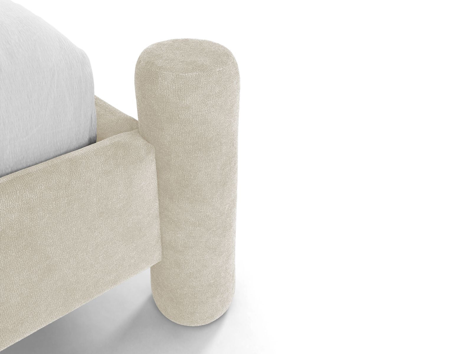 Bed VERA lichtbeige chenille