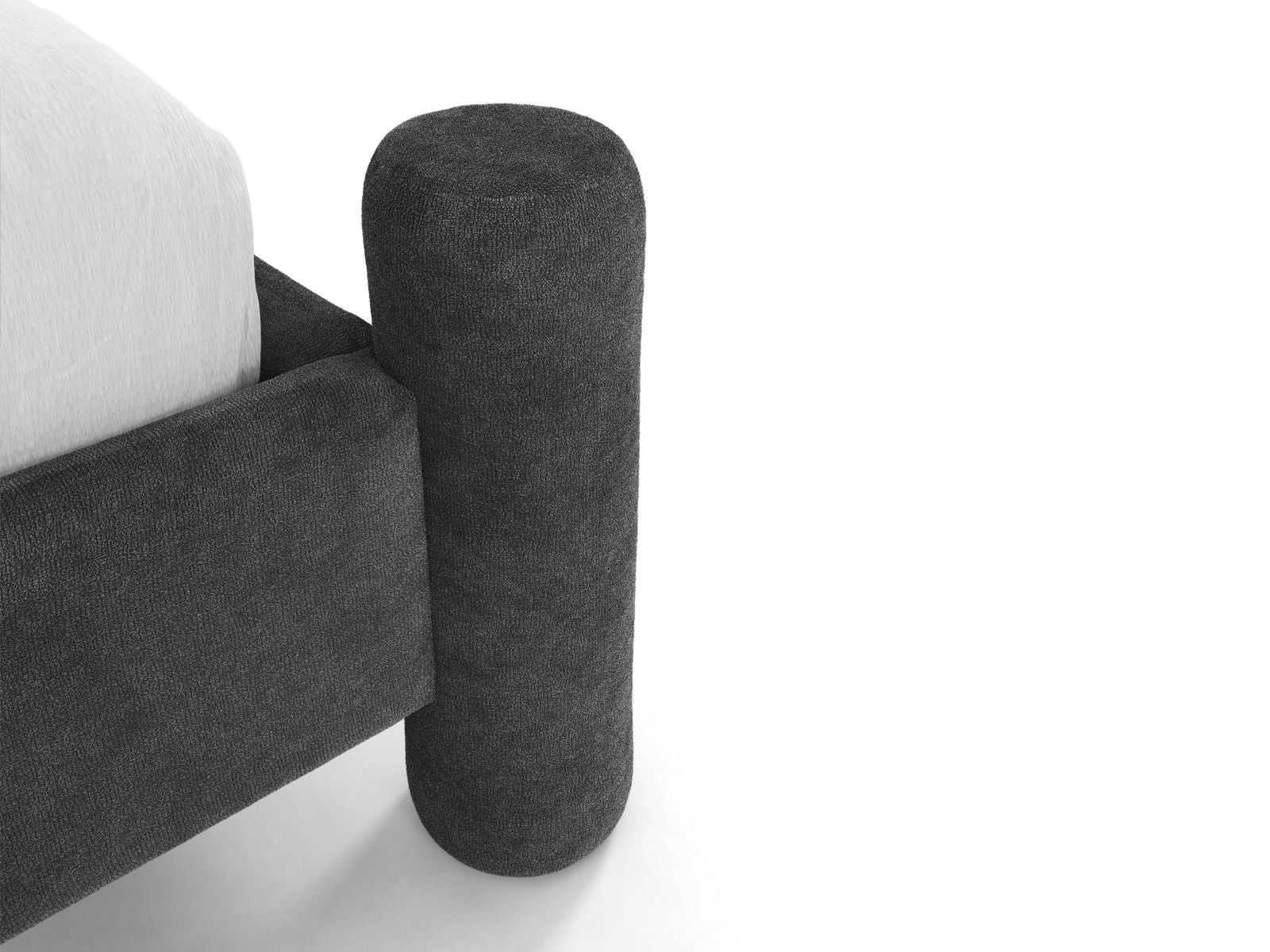 Bed VERA donkergrijs chenille