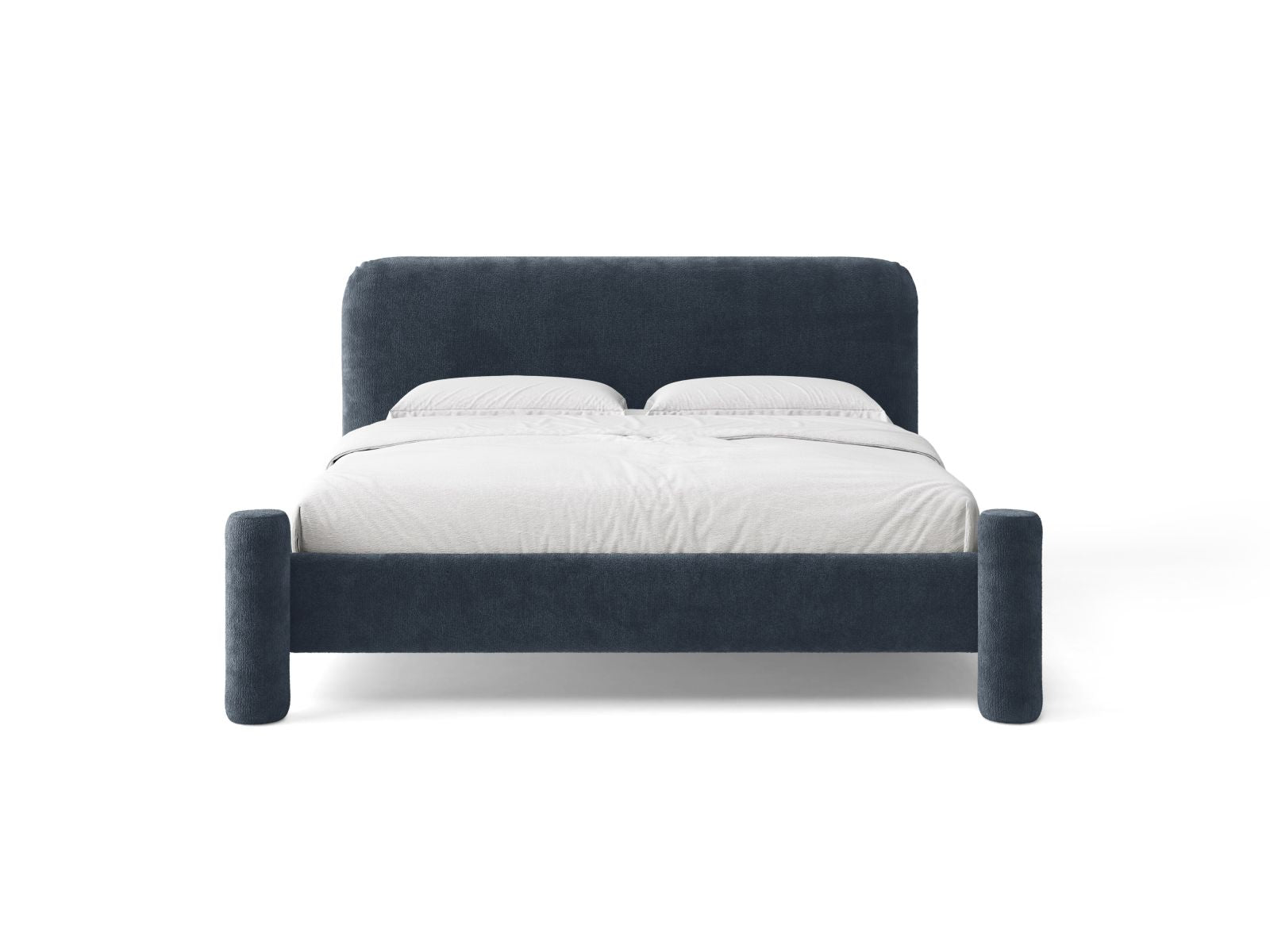 Bed VERA donkerblauwe chenille