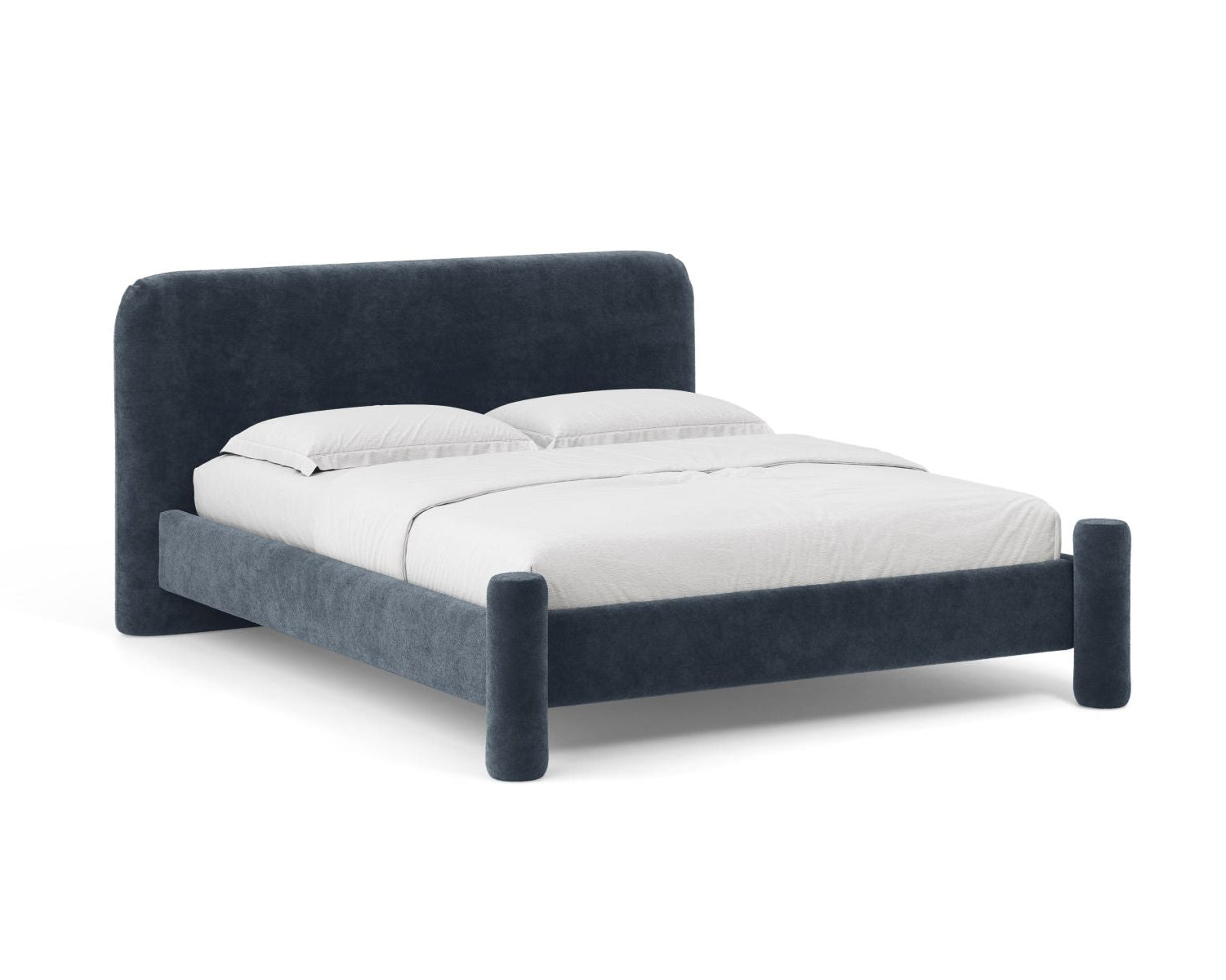 Bed VERA donkerblauwe chenille