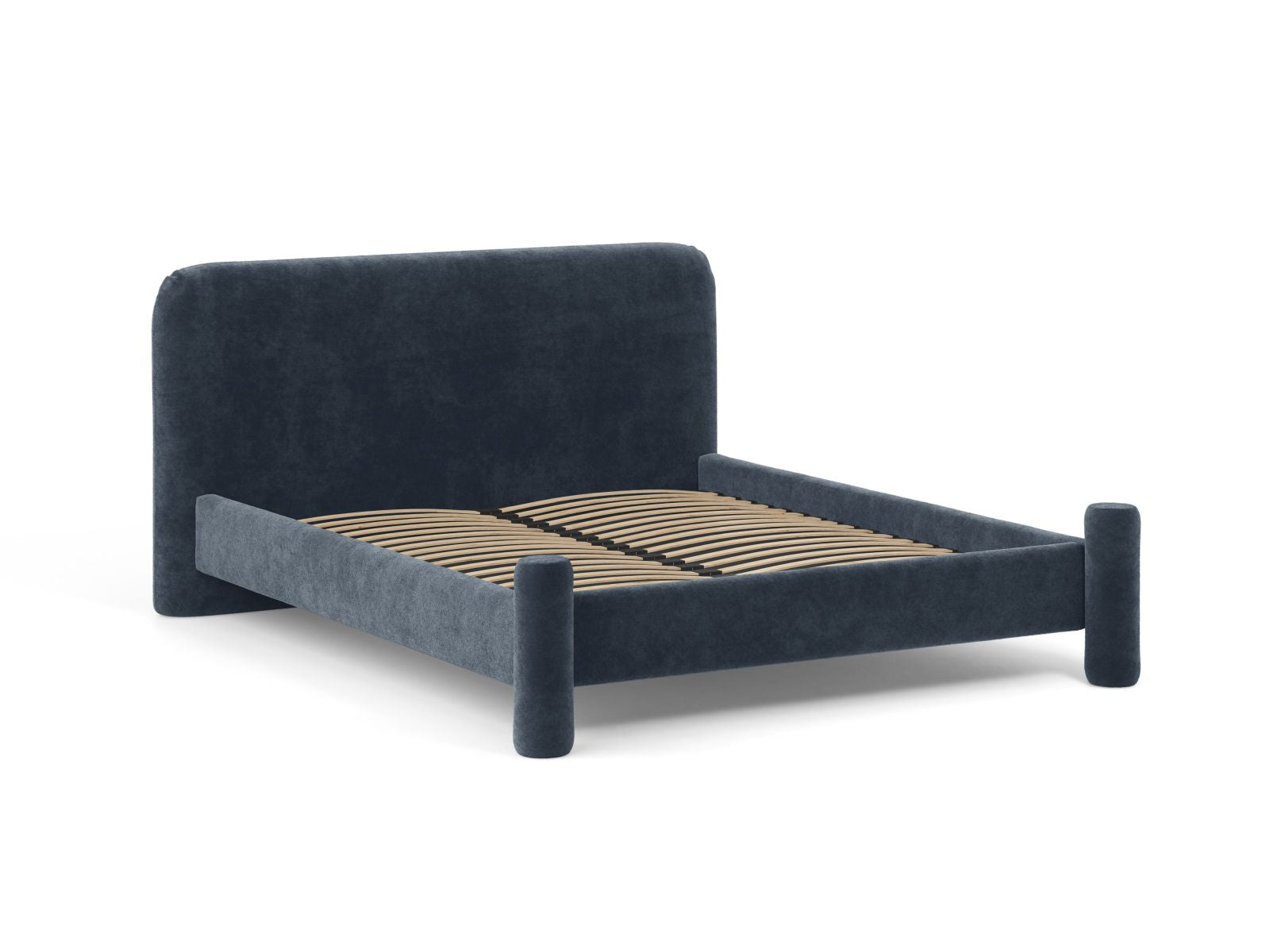 Bed VERA donkerblauwe chenille