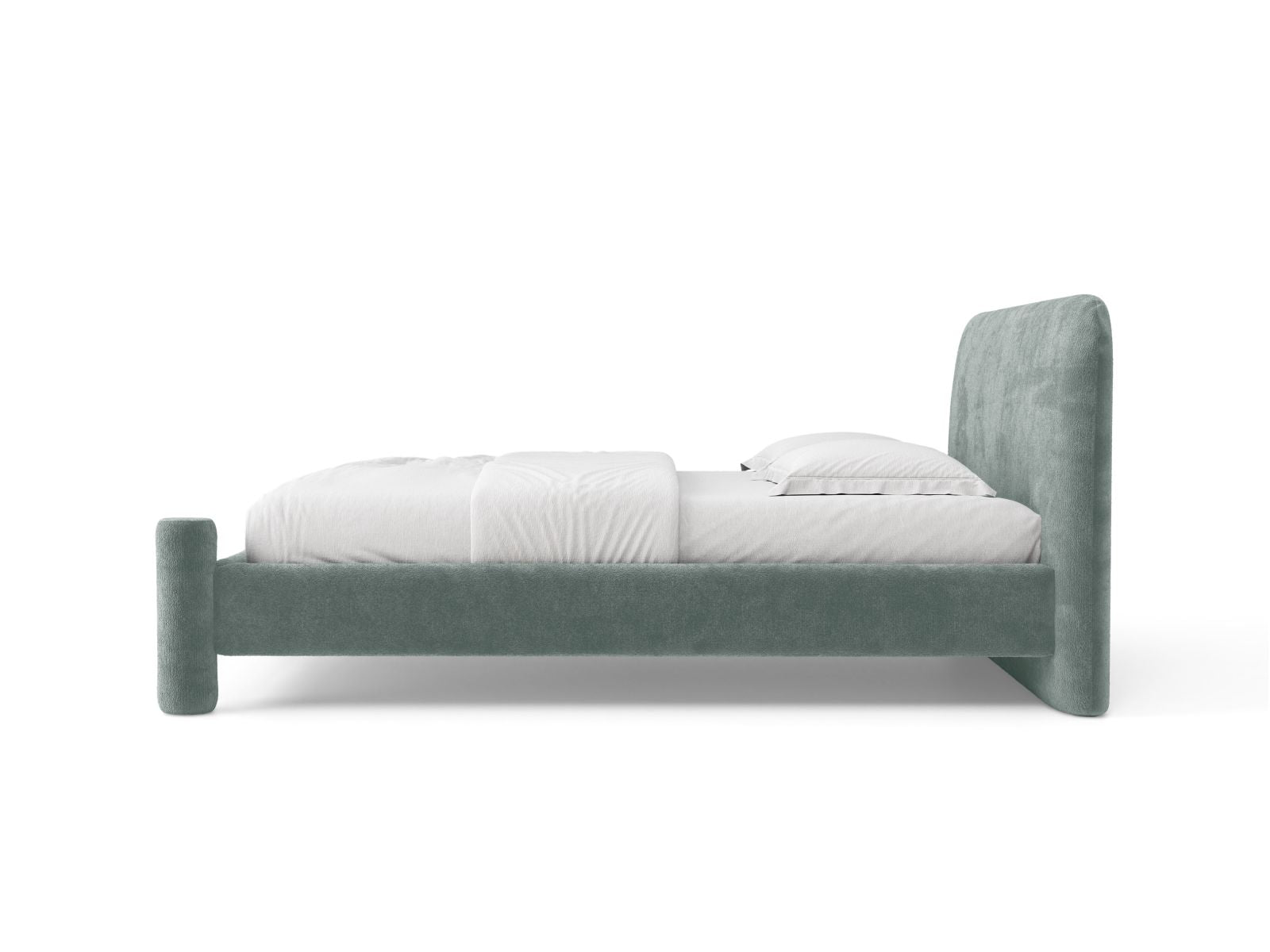 Bed VERA blauwe chenille