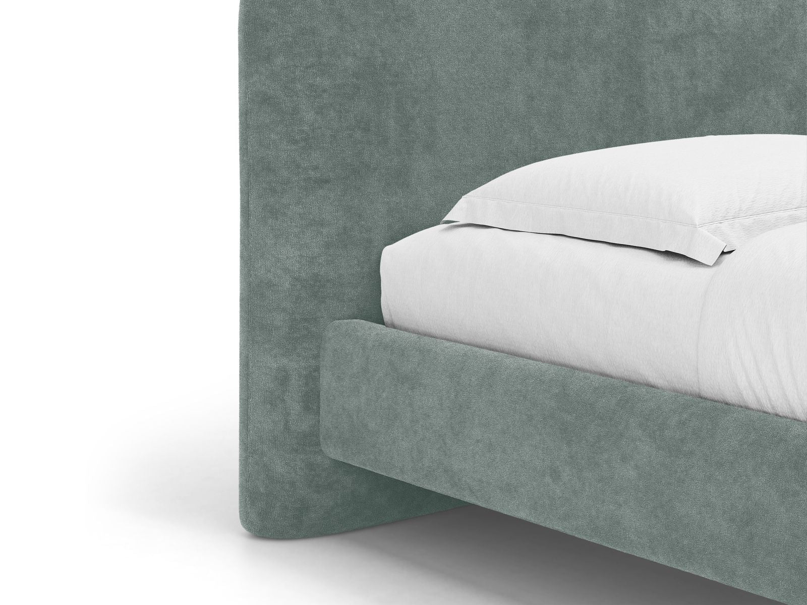 Bed VERA blauwe chenille