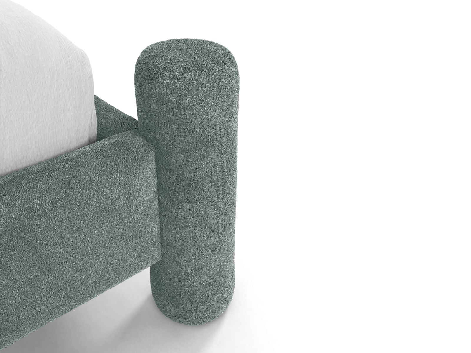 Bed VERA blauwe chenille
