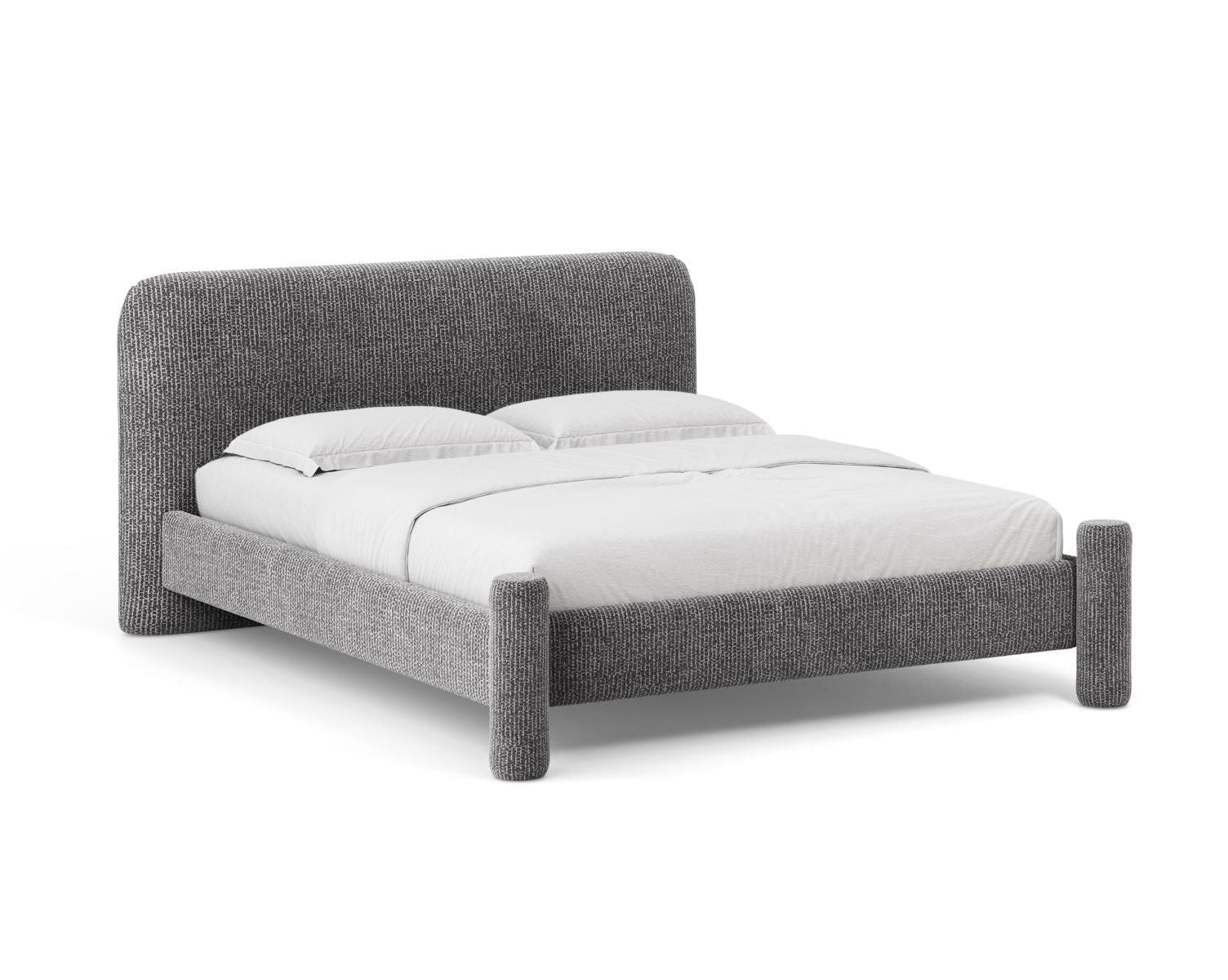 Bed VERA donkergrijs gemêleerd