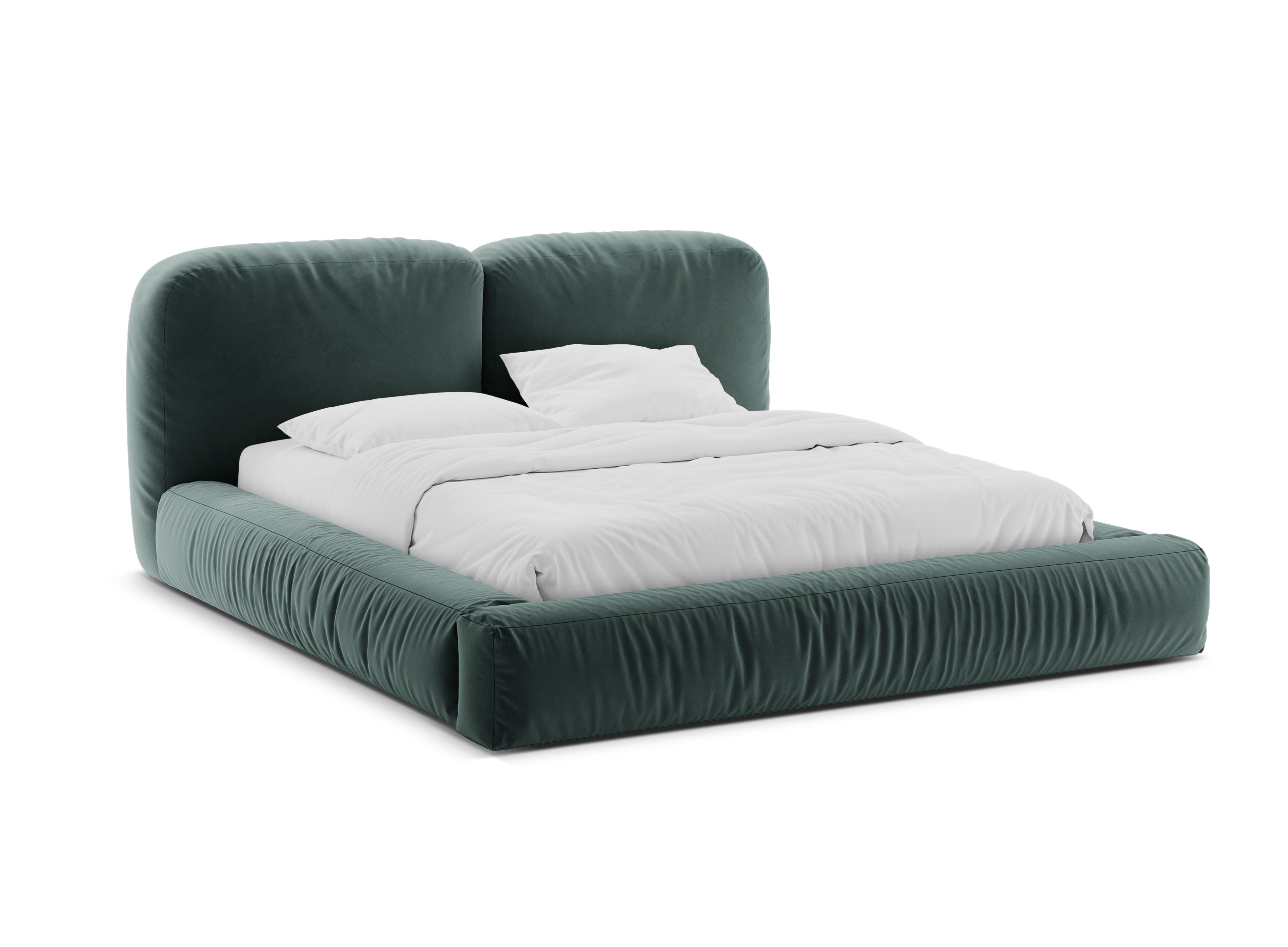Velvet bed MARTINA petrol