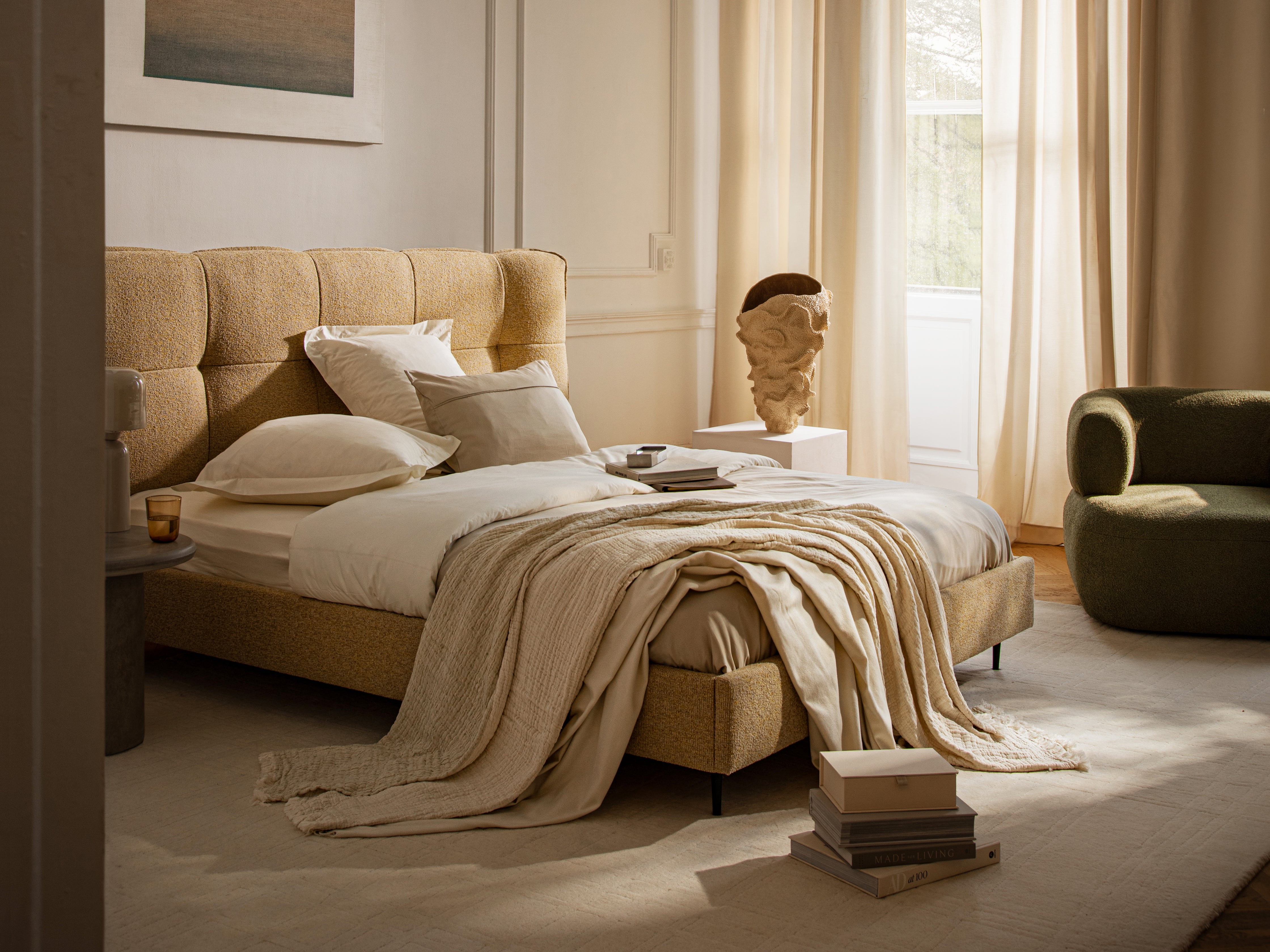 Bed ERIC roze melange